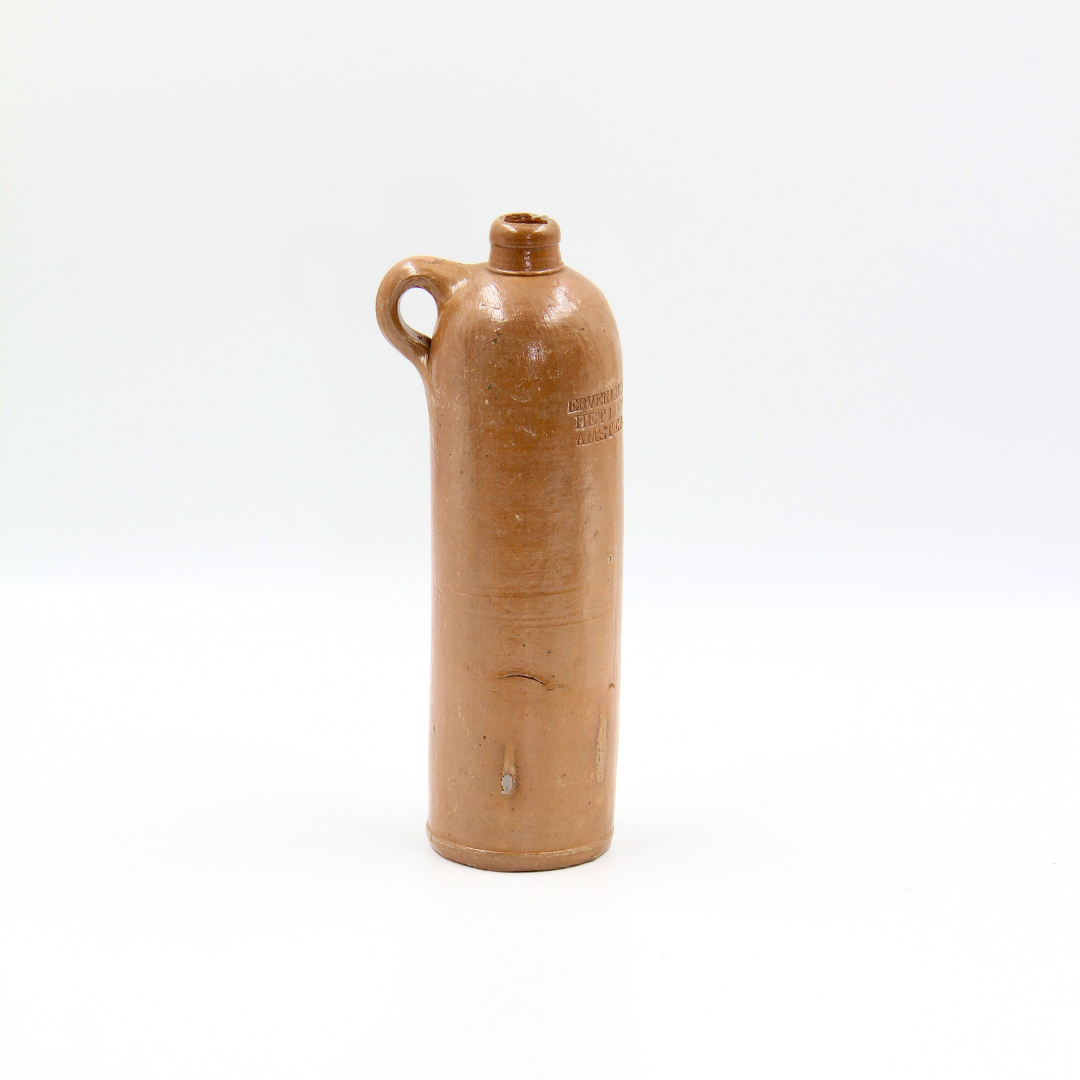 Antique 1870s Dutch Stoneware Bottle