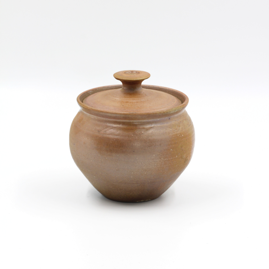 Rustic Clay Lidded Pot