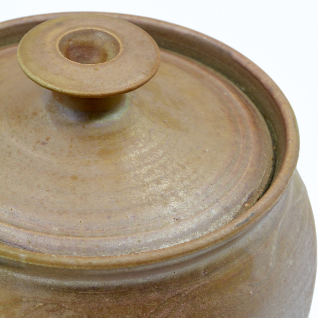 Rustic Clay Lidded Pot
