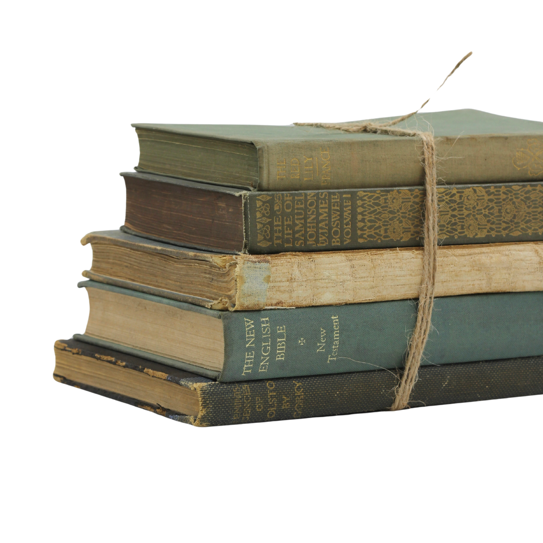 Antique Book Stack - Ocean