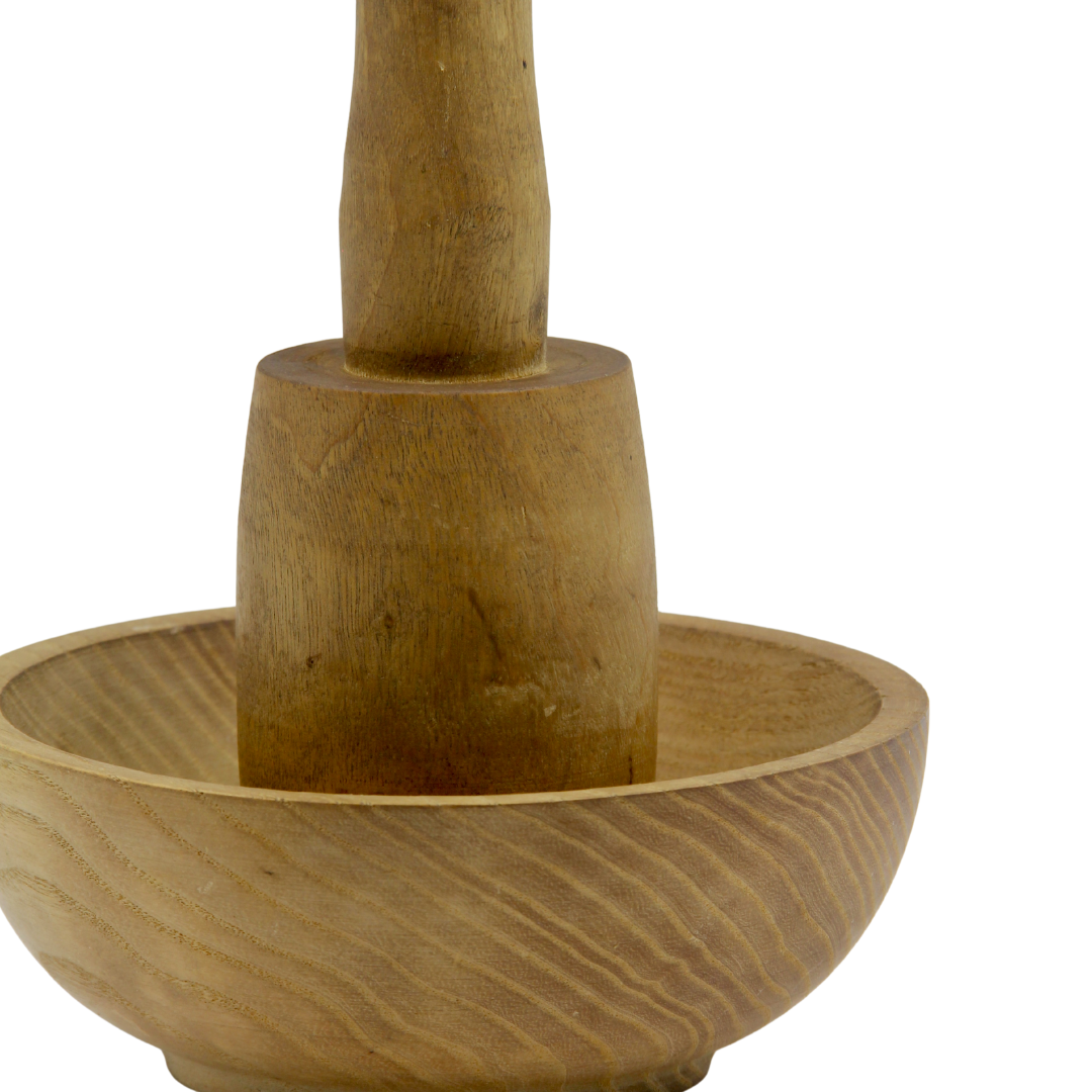 Vintage Wooden Mortar and Pestle