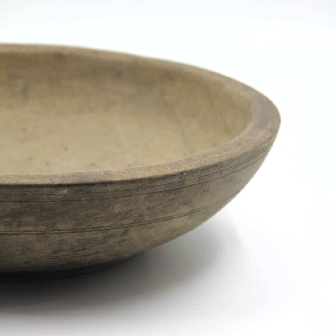 Antique French Oak Butter Bowl