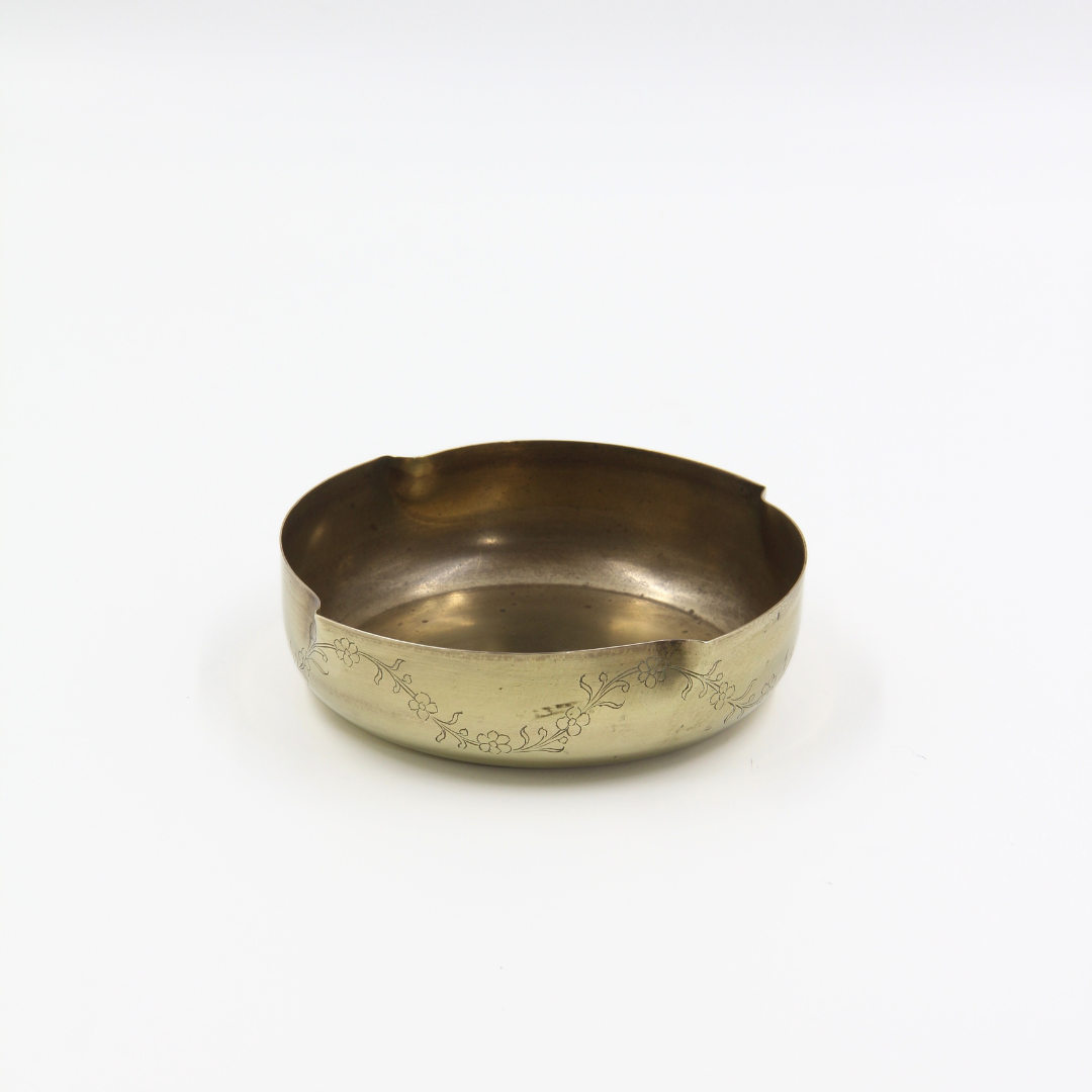 Antique Etched Brass Bowl