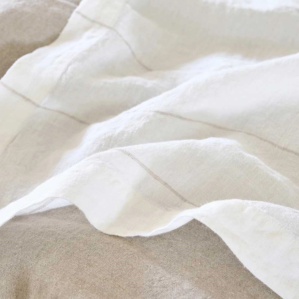 Joshua Striped Linen Flat Sheet