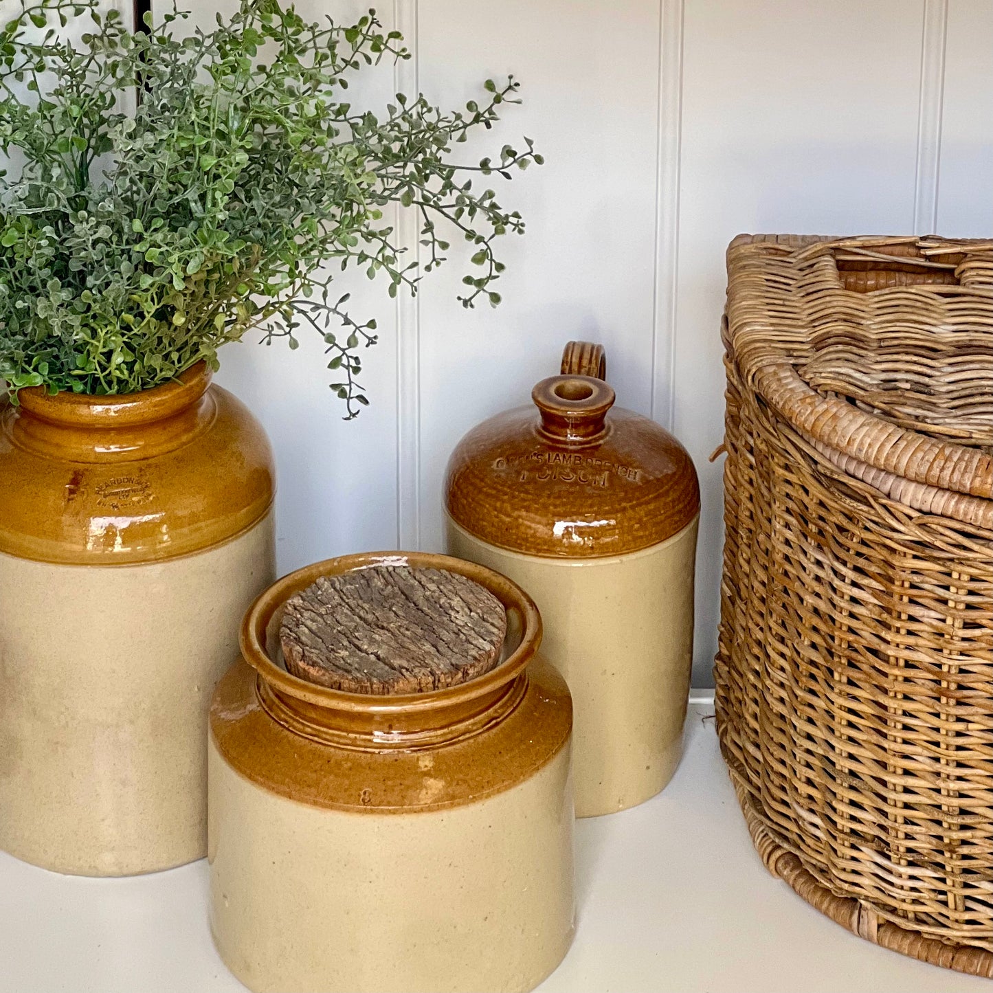 Vintage English Storage Jar XIV with Cork