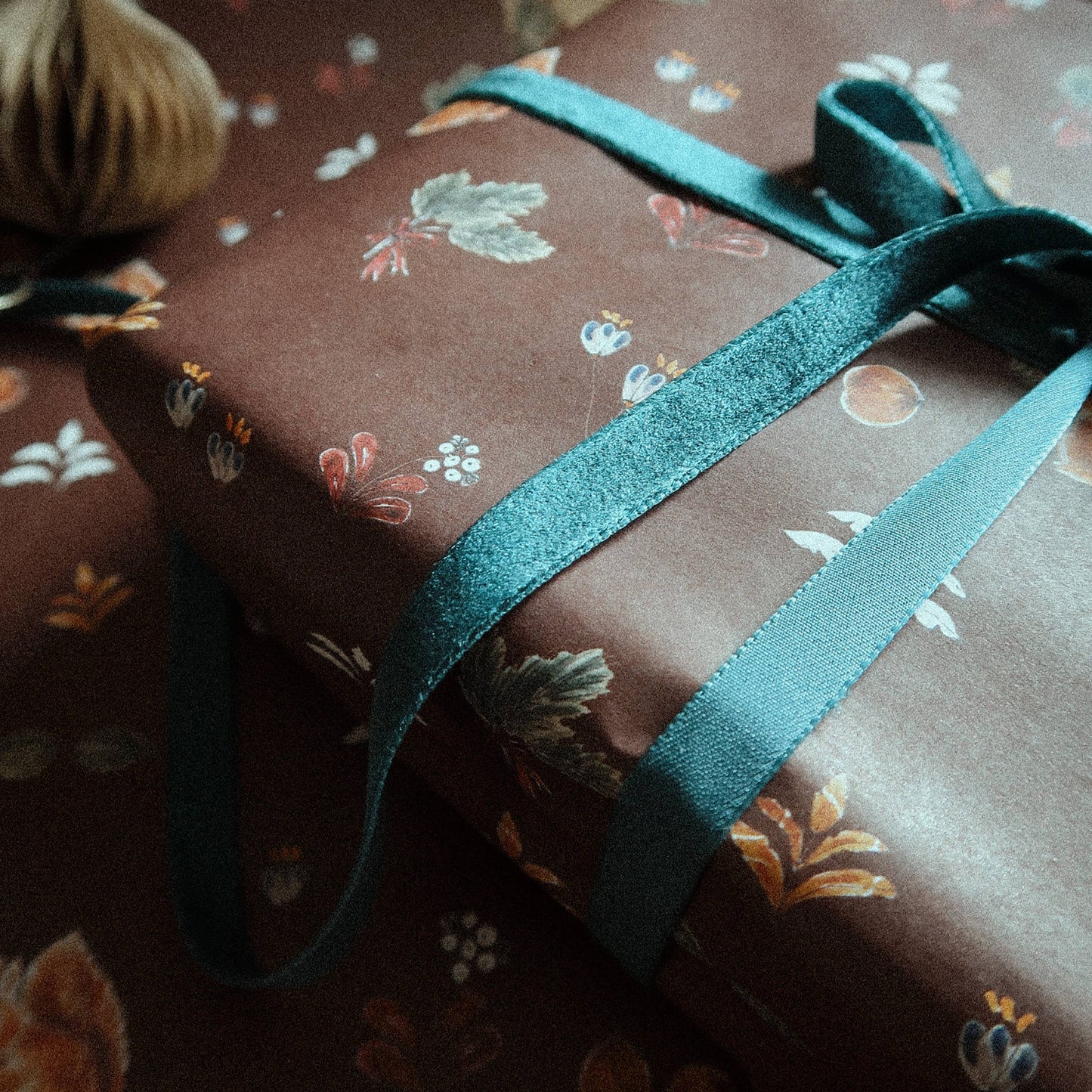 Chocolate Brown Festive Wrapping Paper