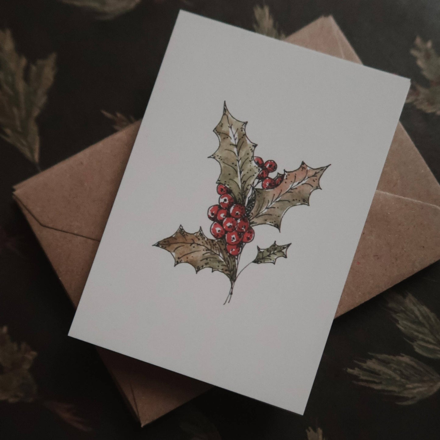 Holly Christmas Gift Tag