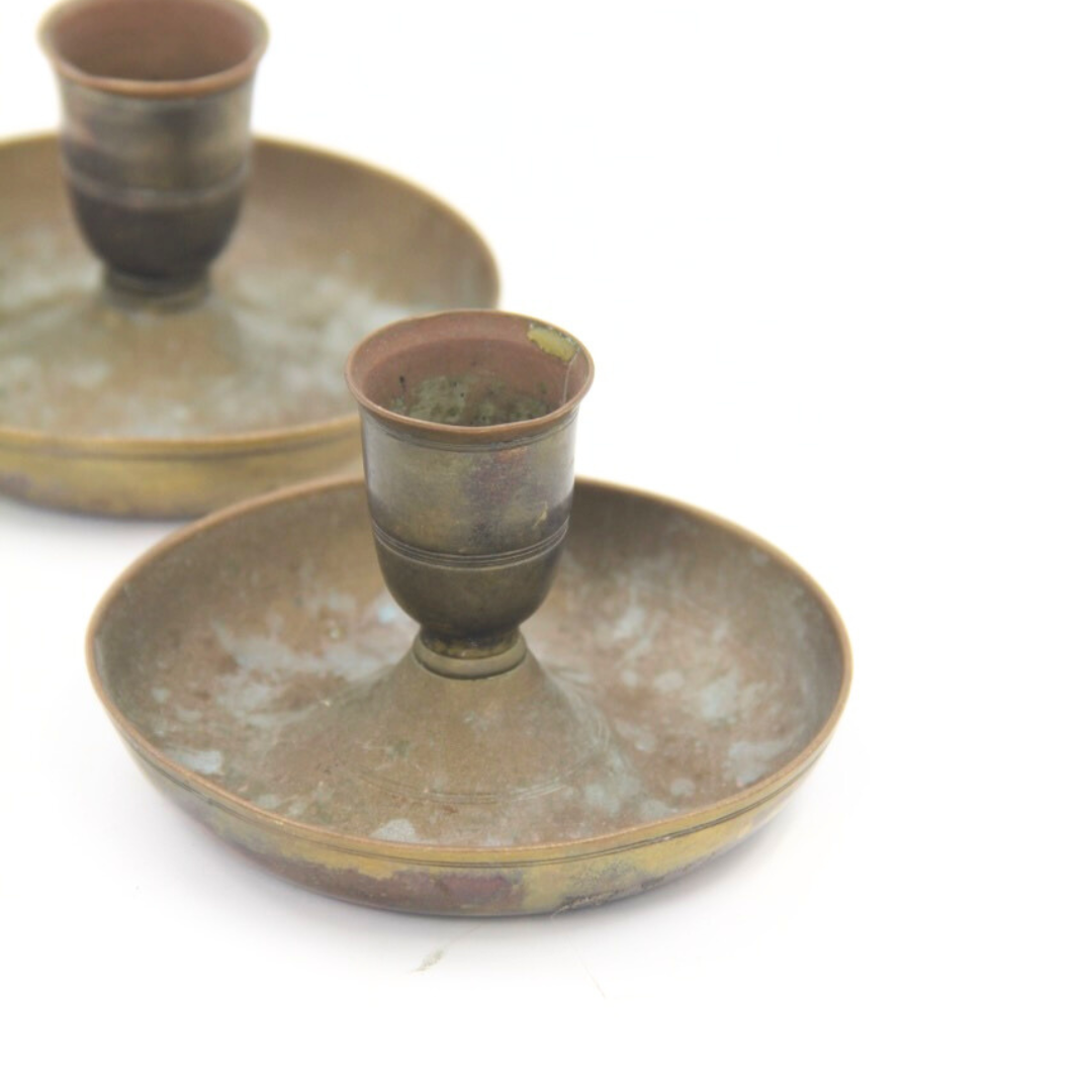 Vintage Brass Candle Holders