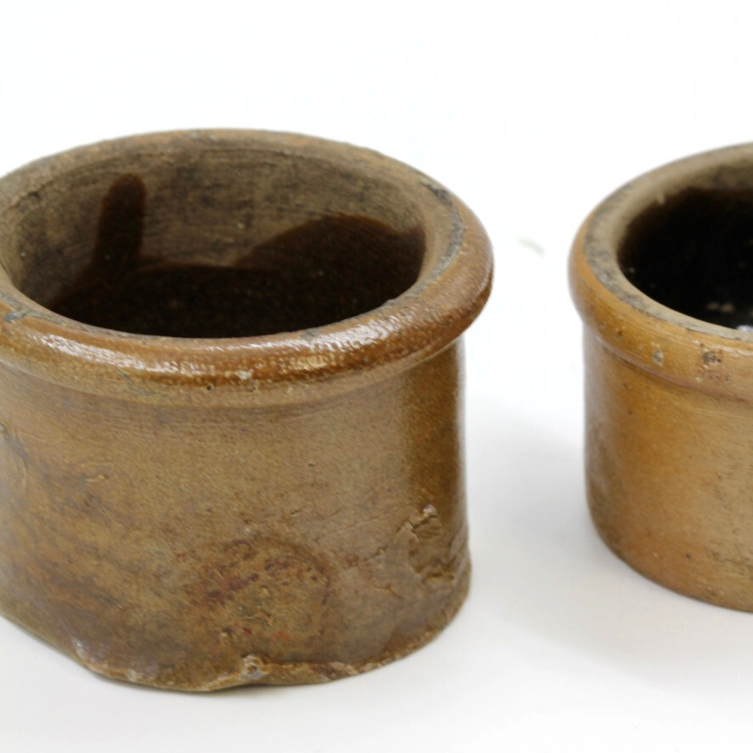 Antique German Pots c. 1850-1910 (Set of 2)
