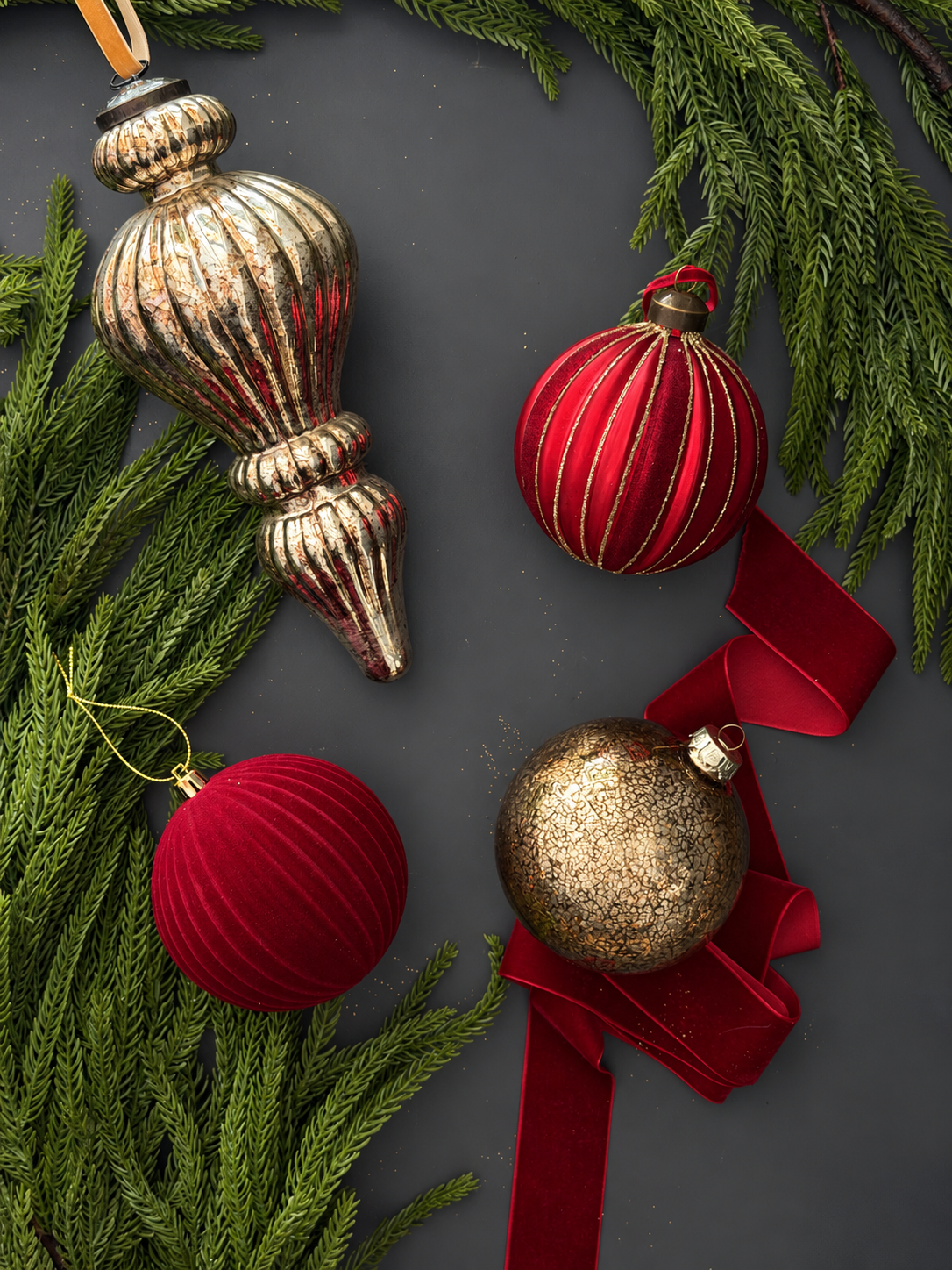 Burgundy Stripe Bauble