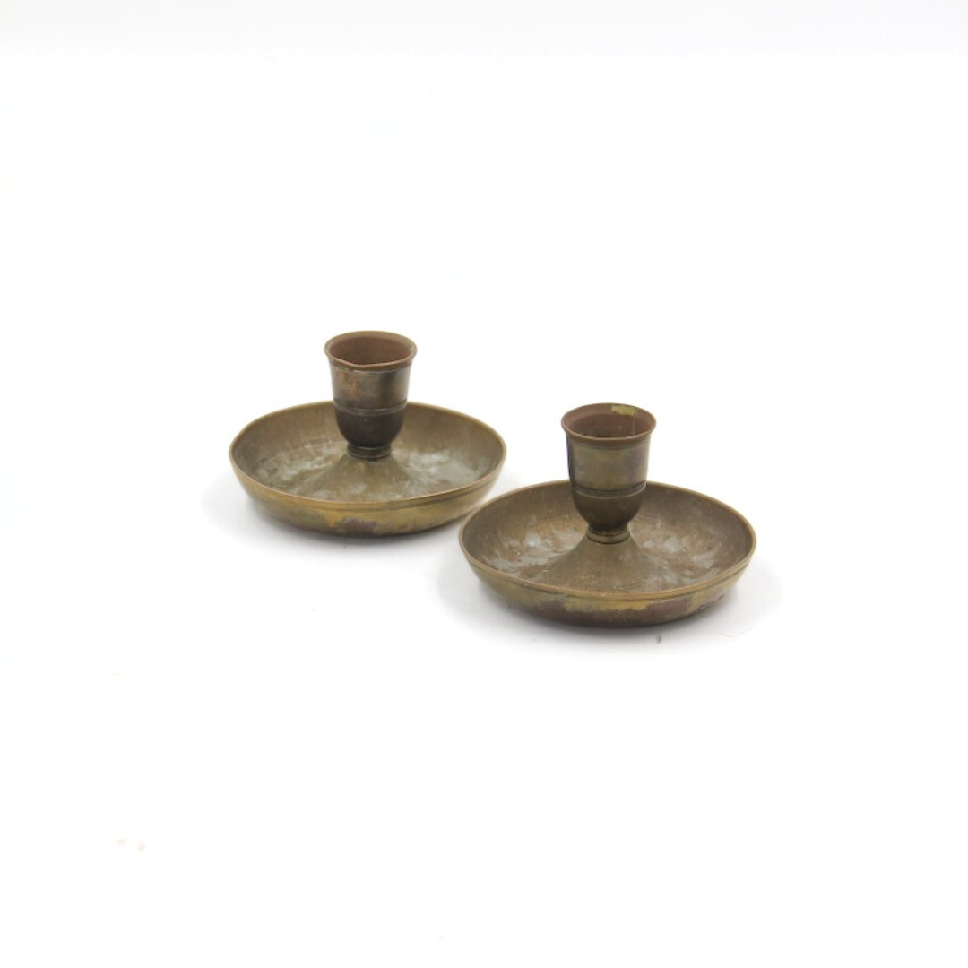 Vintage Brass Candle Holders