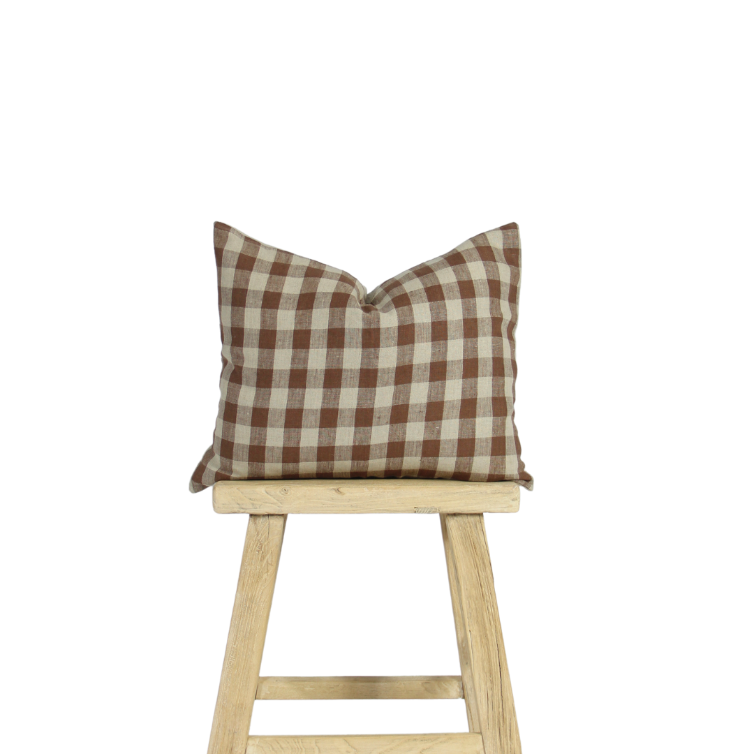 Cinnamon Plaid Cushion