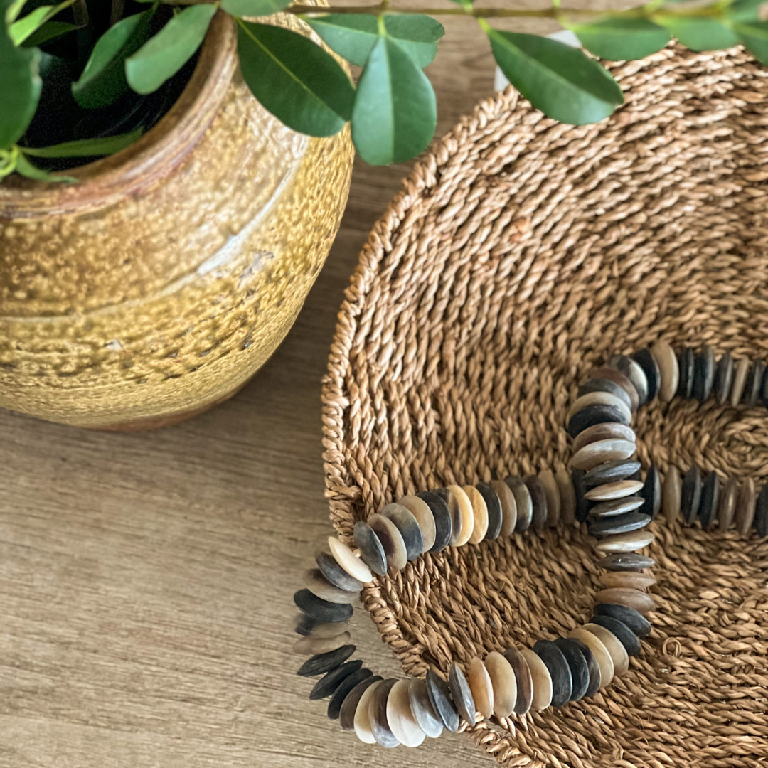 Camel Bone Decorative Beads | Marbled Brown