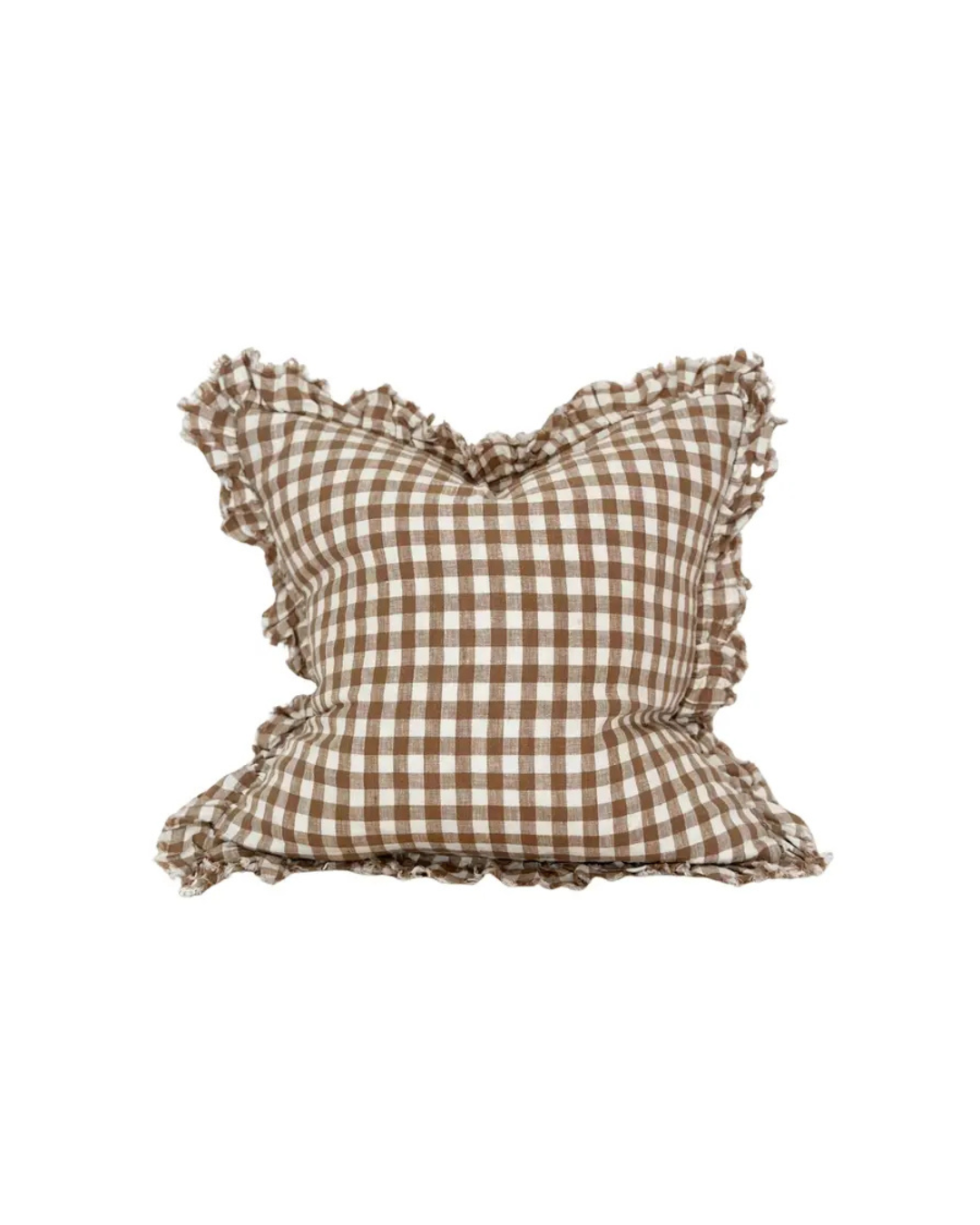 Harriet Gingham Ruffle Cushion | 45cm x 45cm