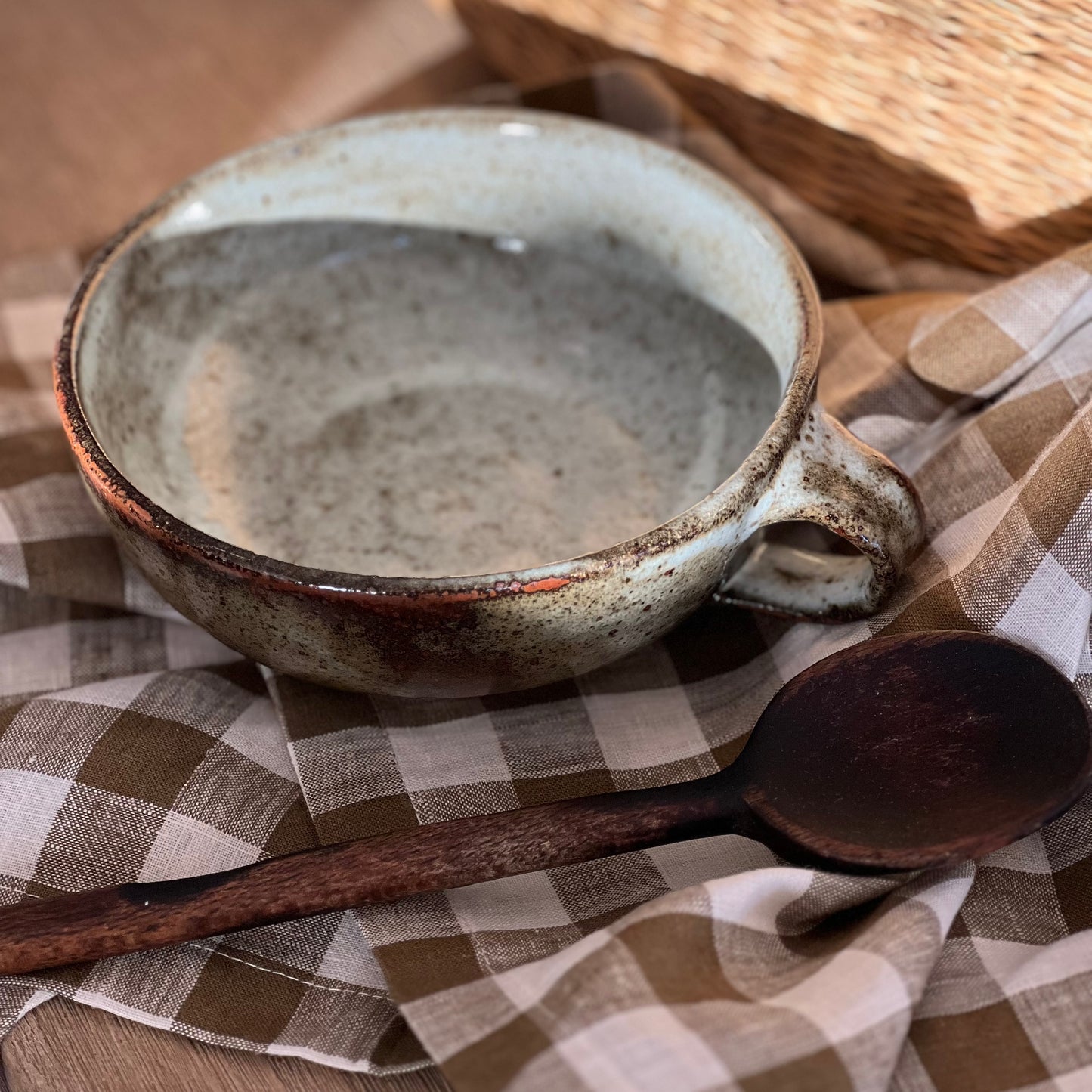 Speckled Stoneware Soup Bowl