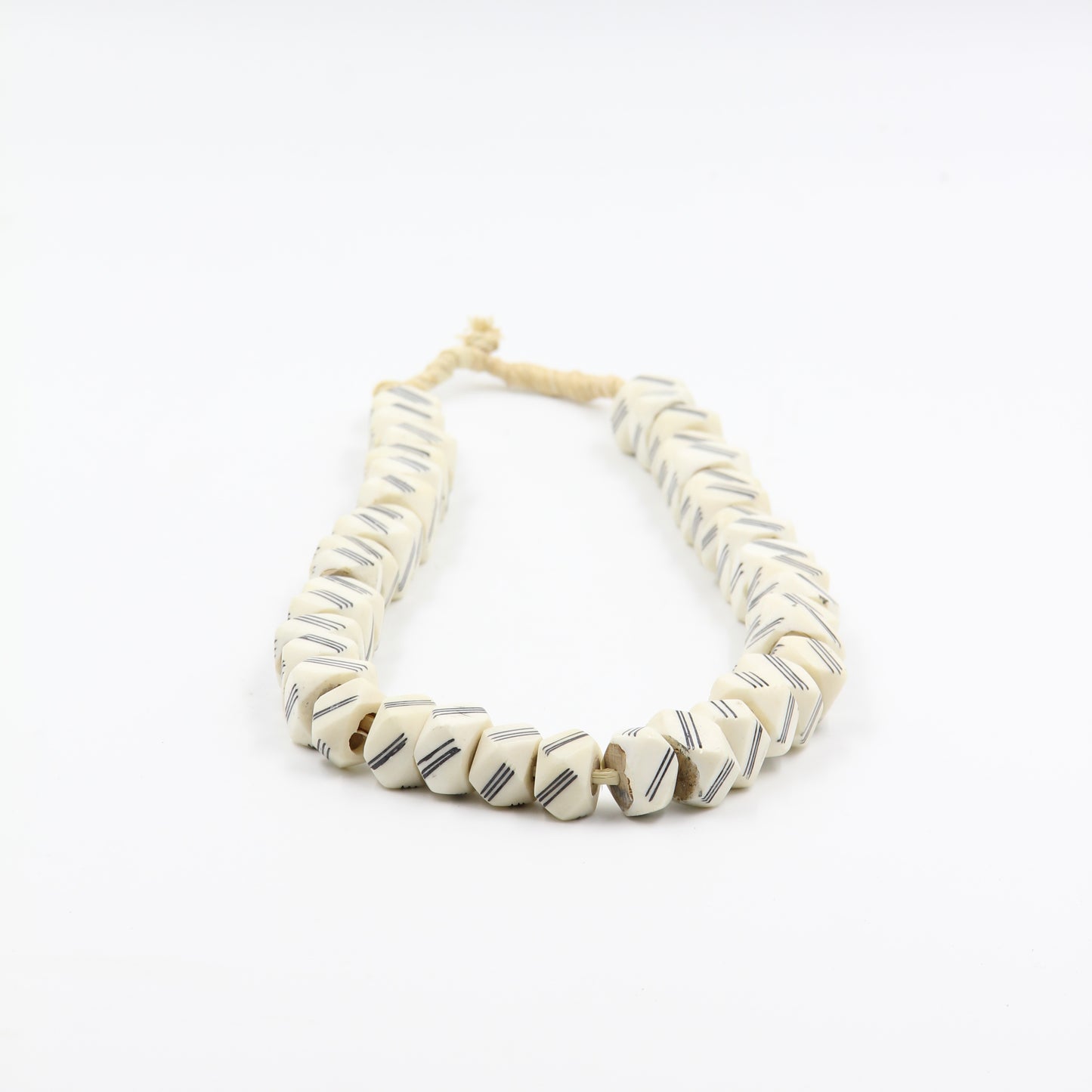 Dash Faceted Bone Beads - Ivory