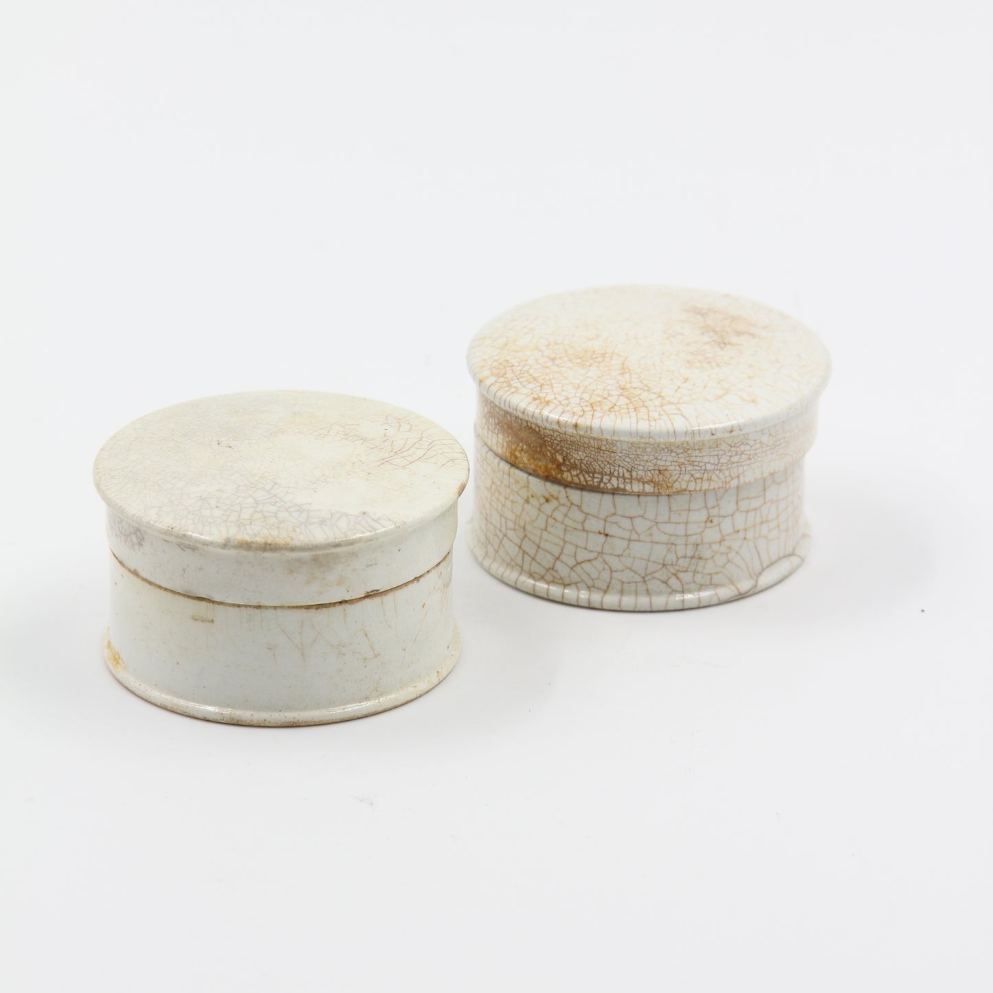 Antique English Ironstone Lidded Pots