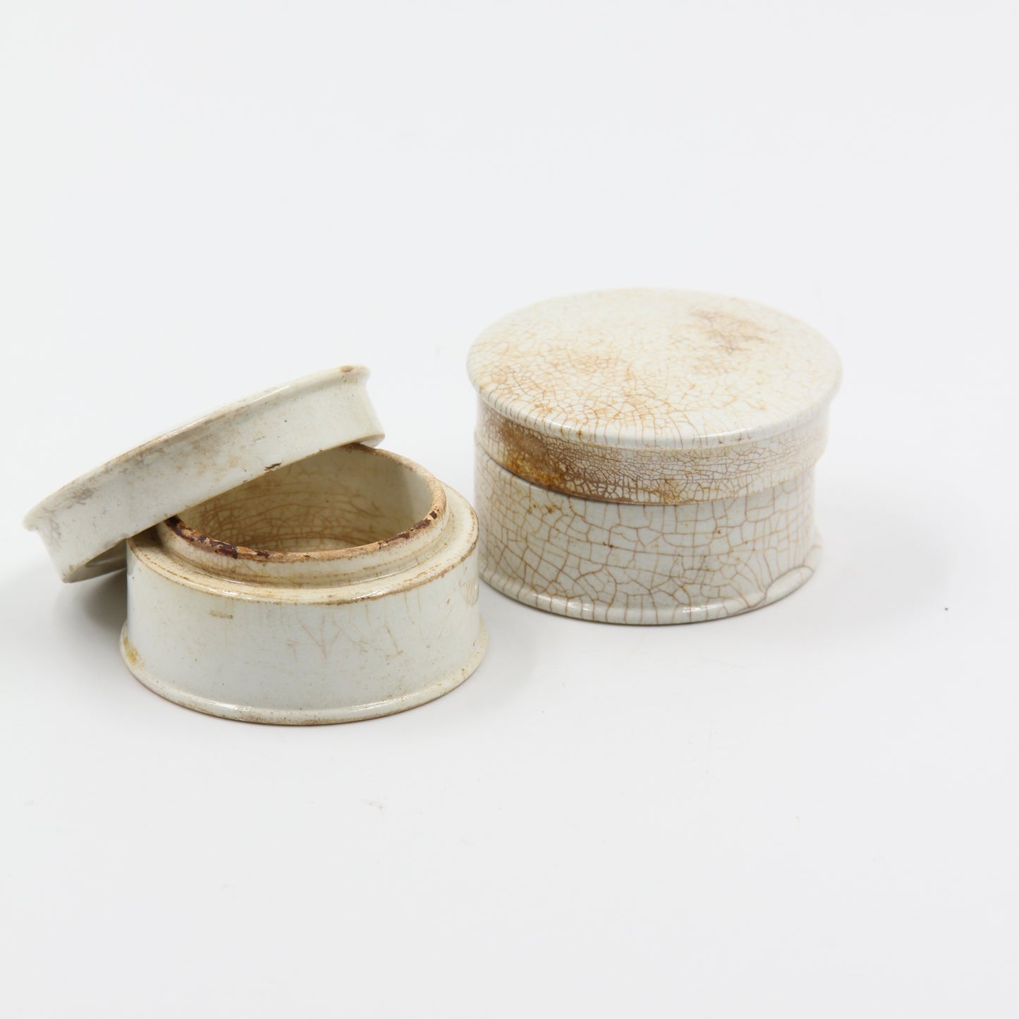 Antique English Ironstone Lidded Pots