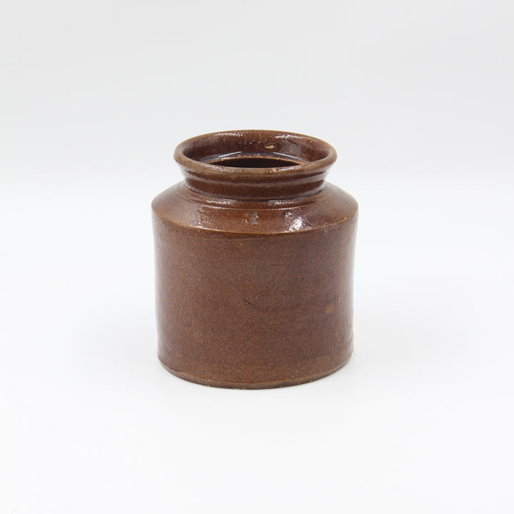 Vintage Caramel Glaze Crock (S)