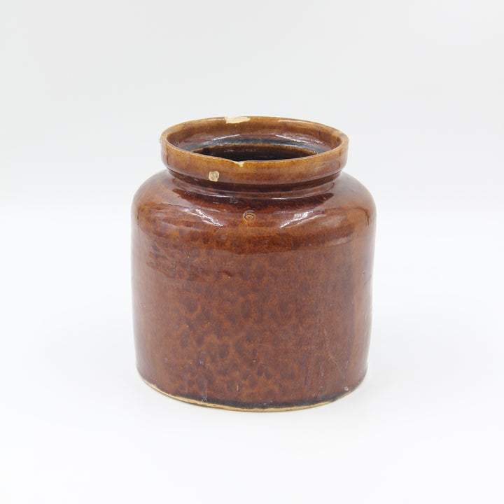 Vintage Caramel Glaze Crock (M)