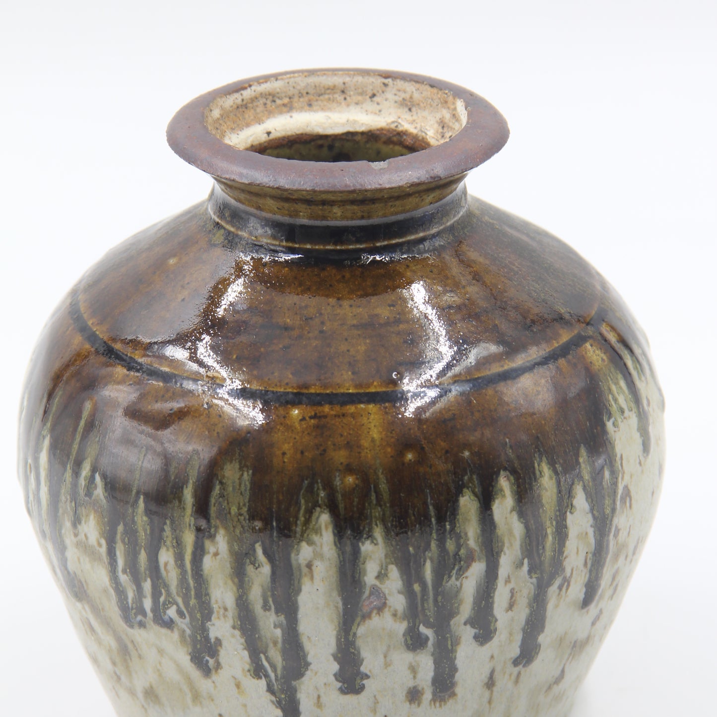 Brown Drip Vase