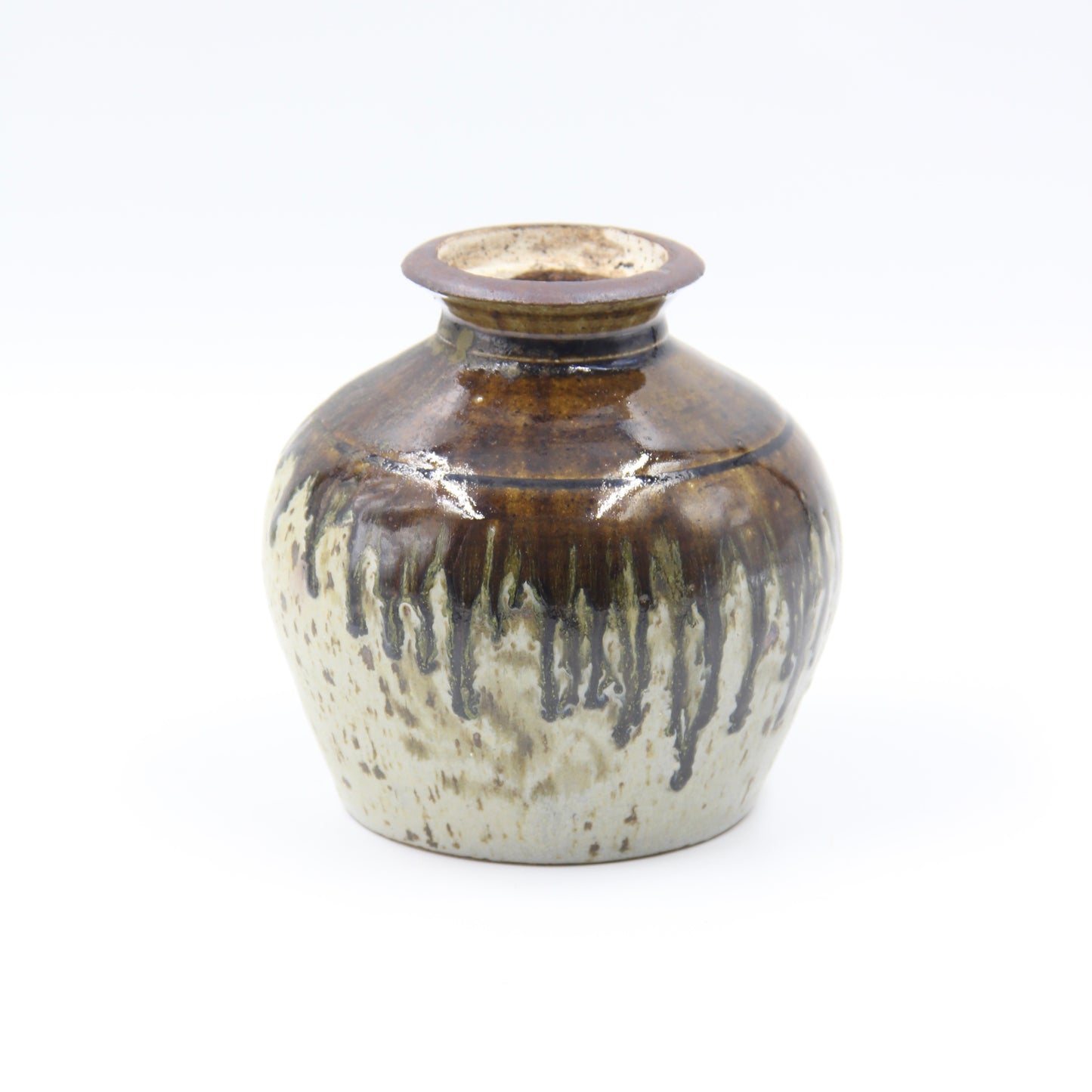 Brown Drip Vase