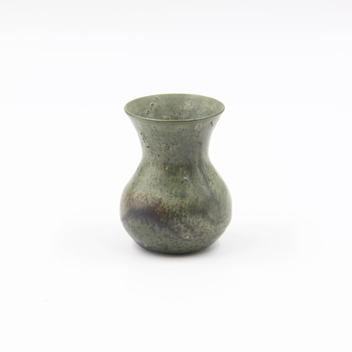 Green Speckled Bud Vase