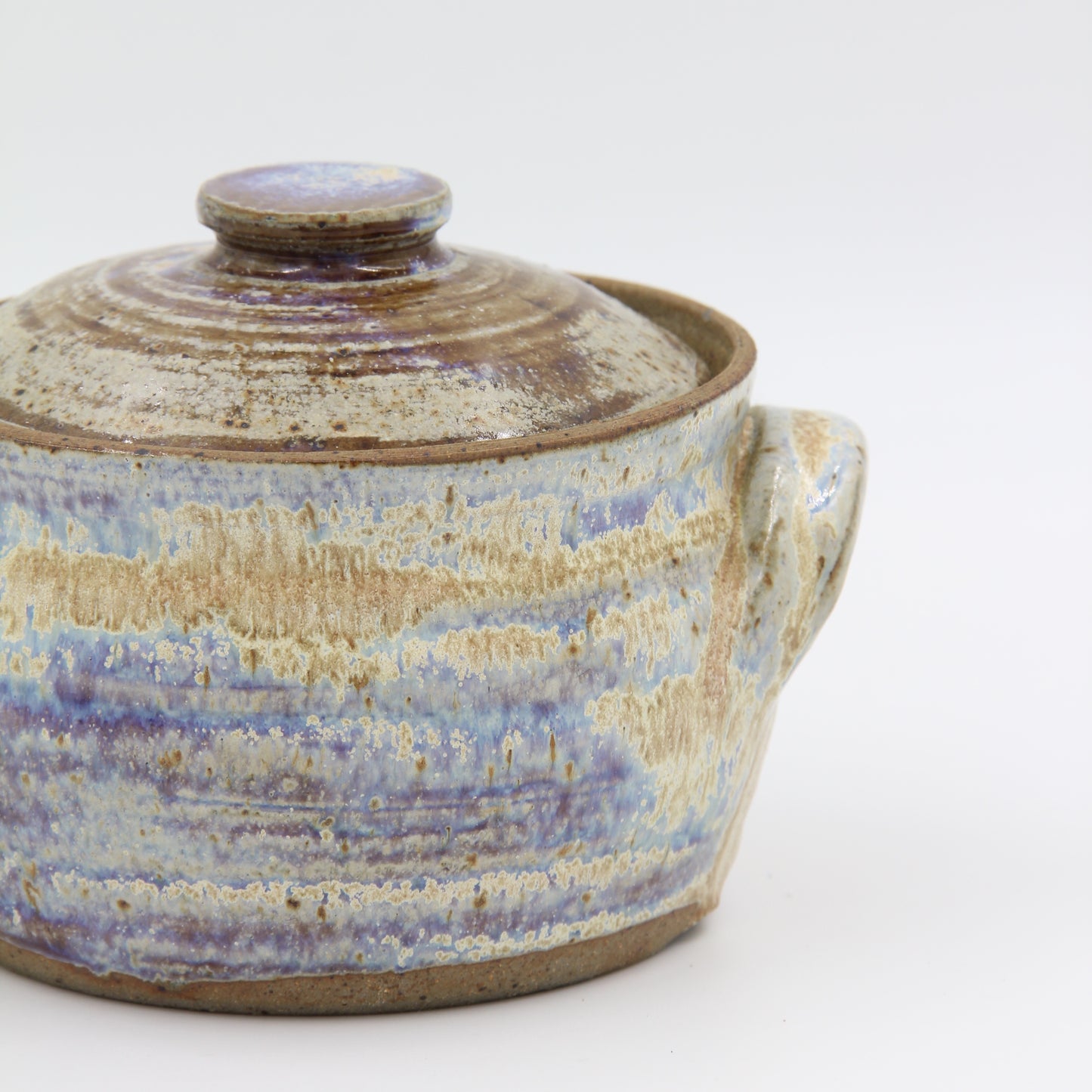 Organic Glazed Lidded Pot