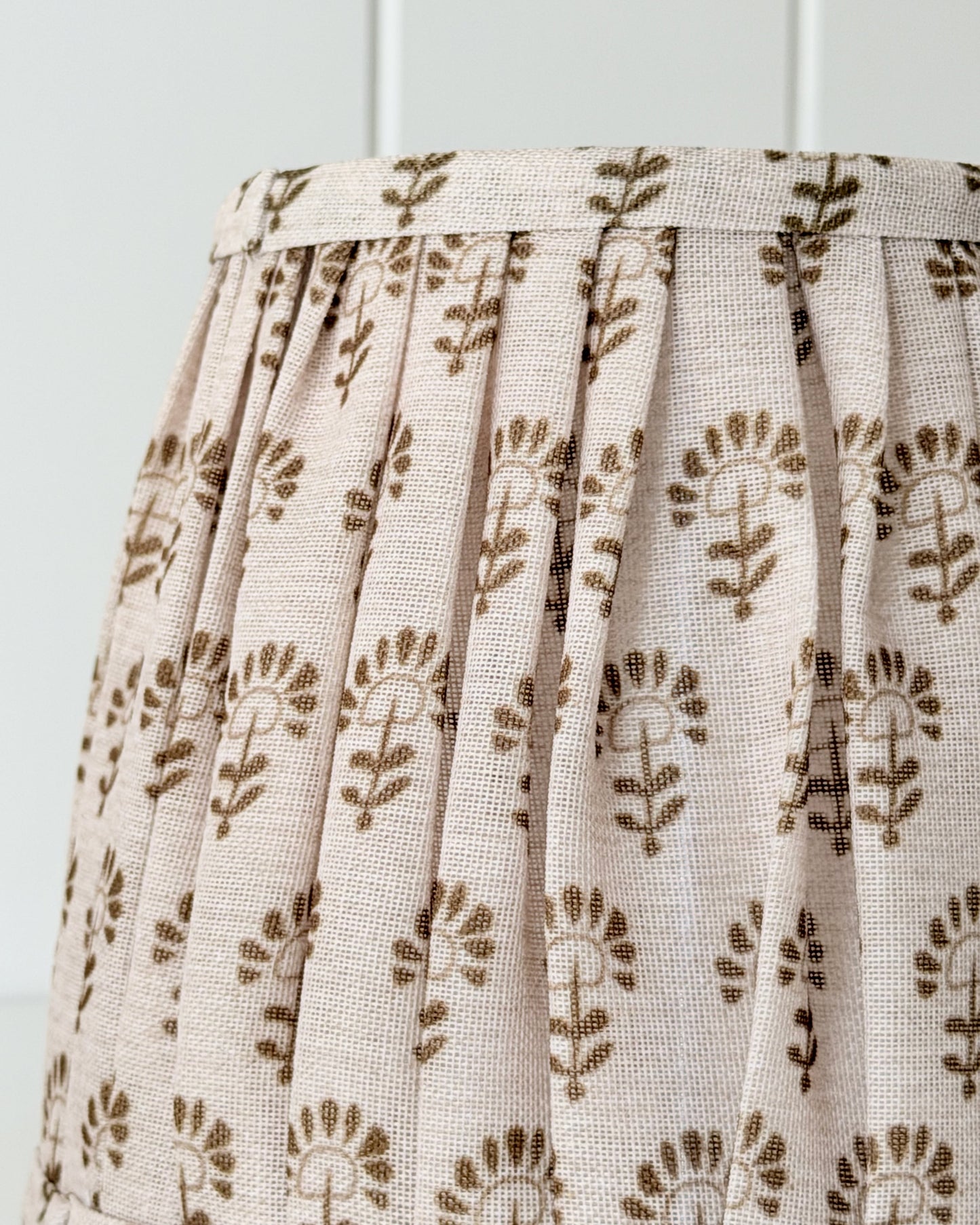 Safi Block Print Lampshade | Olive