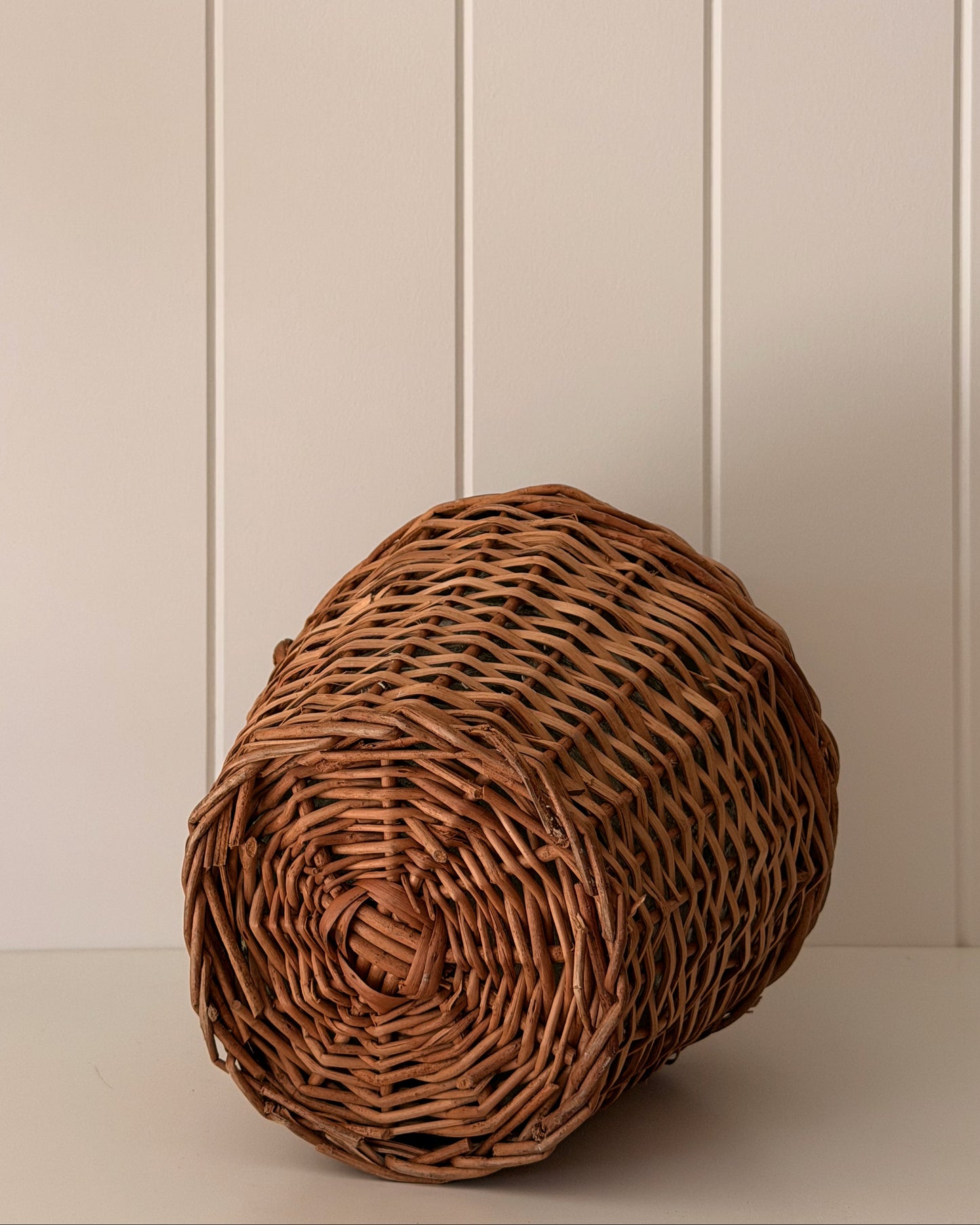 Vintage Wicker Wrapped Glass Demijohn