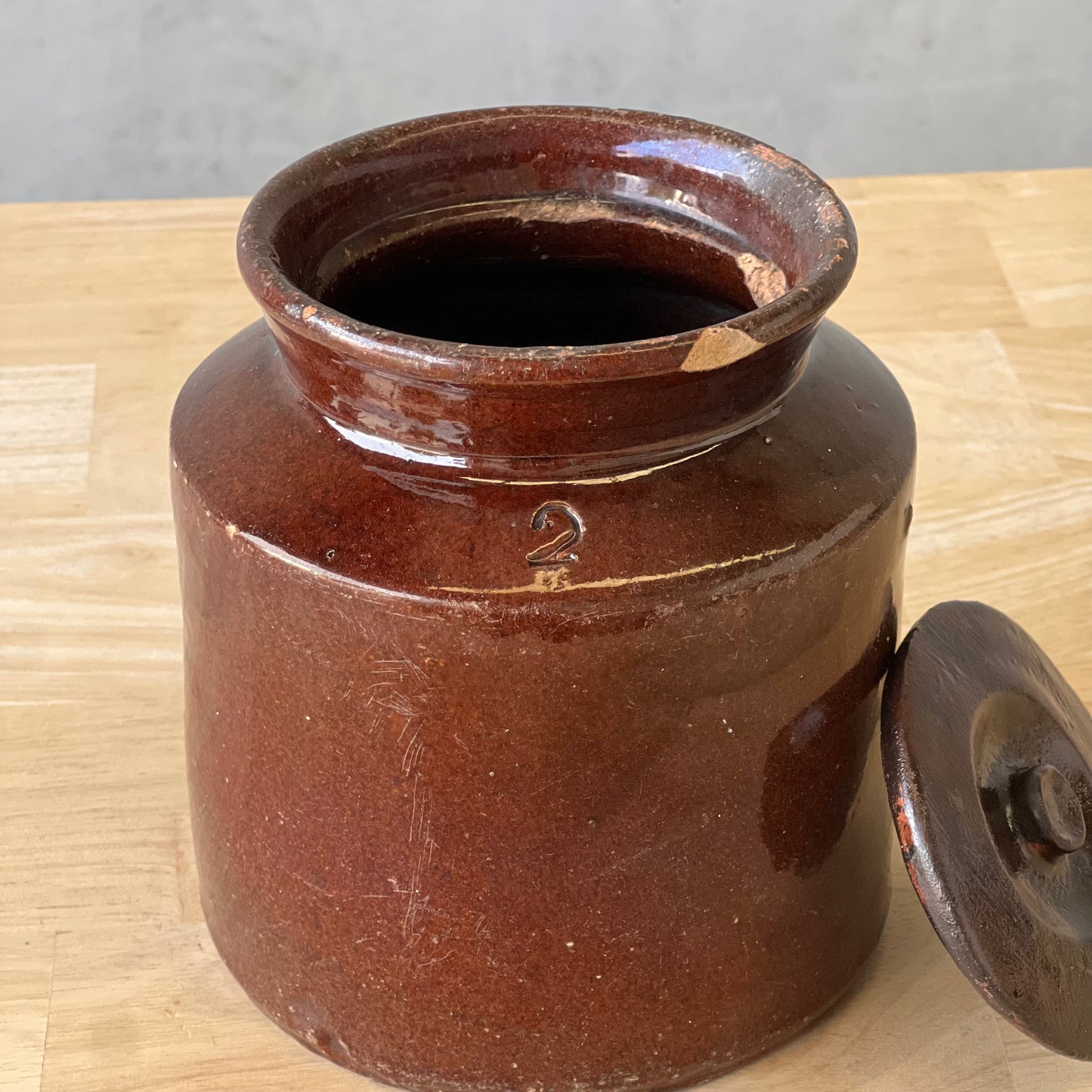 Antique James Campbell Brisbane Lidded 2Q Crock