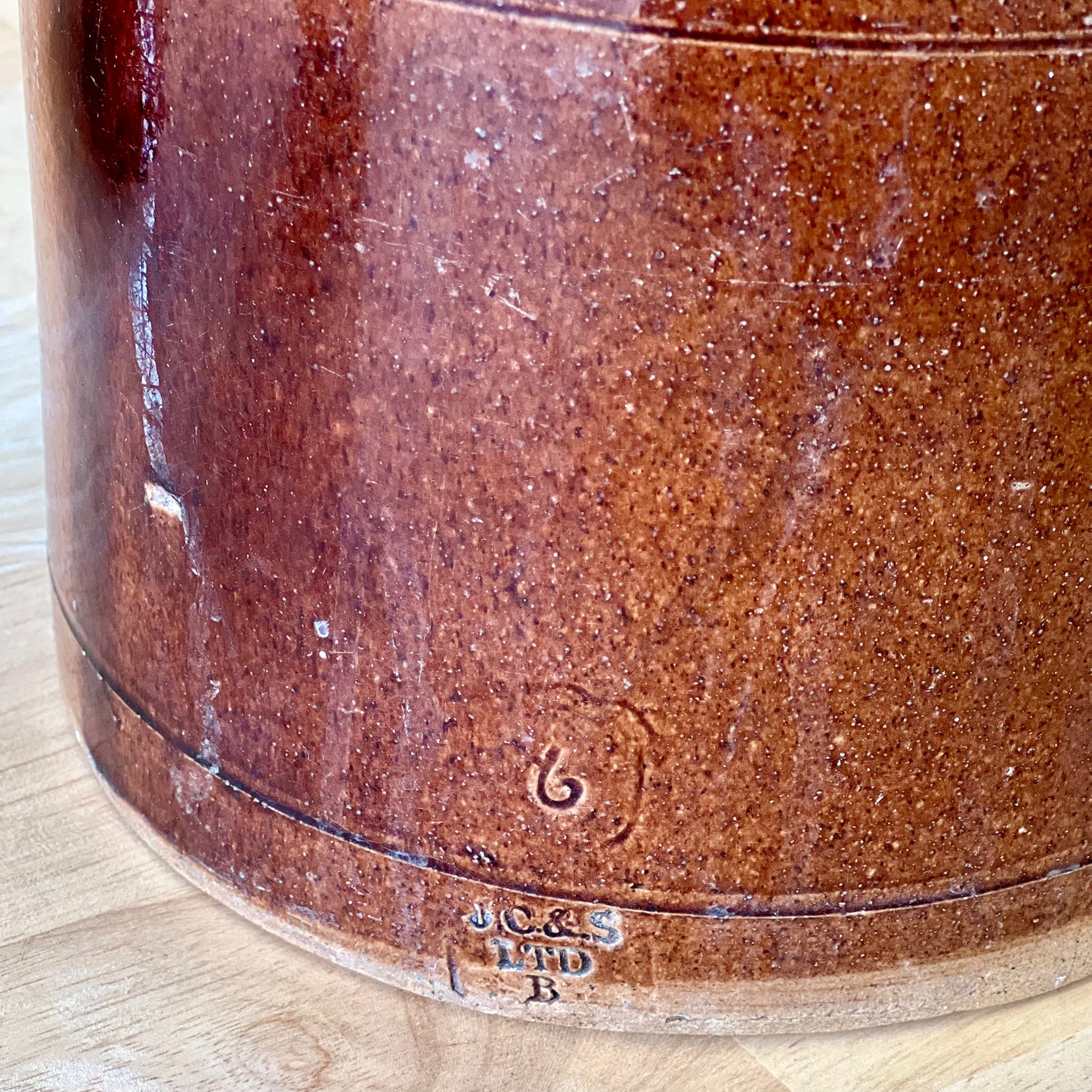 Antique James Campbell Brisbane Lidded 6Q Crock