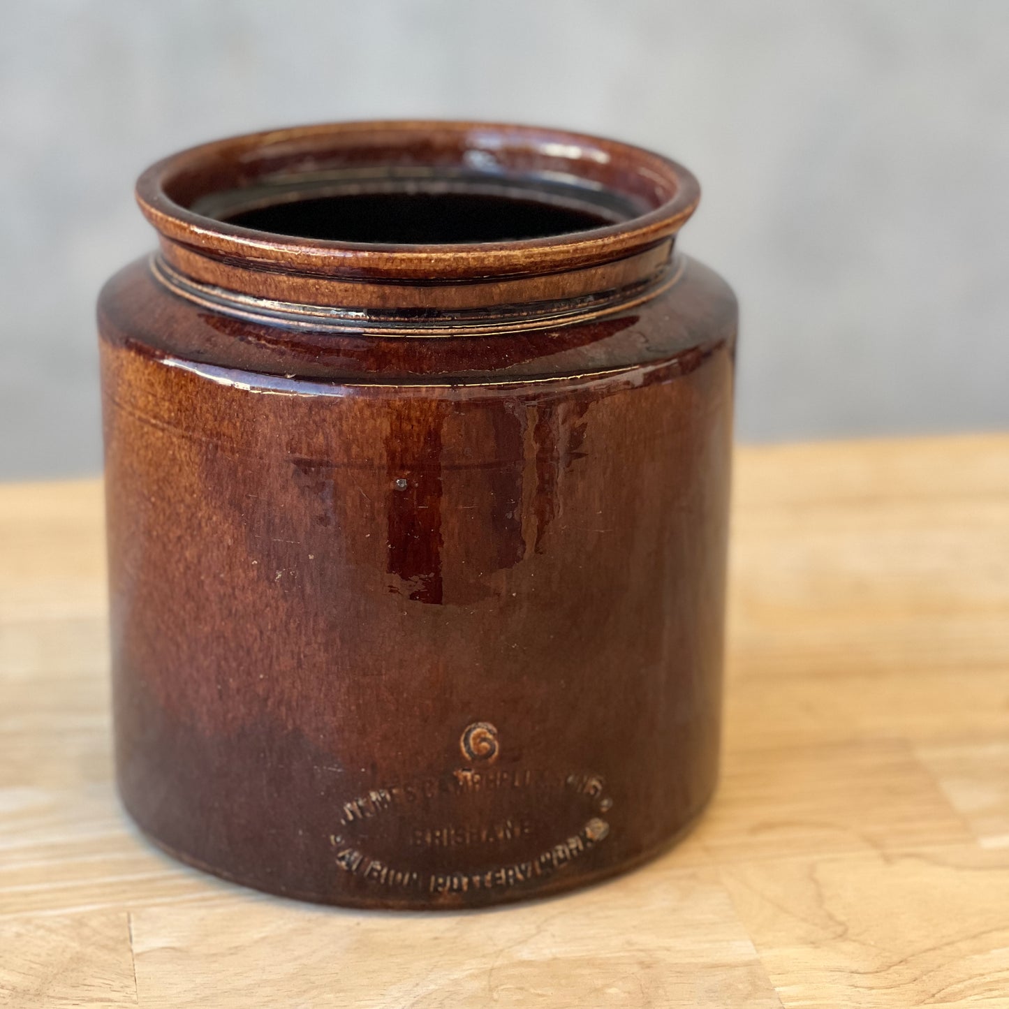 Antique James Campbell & Sons 6Q Crock