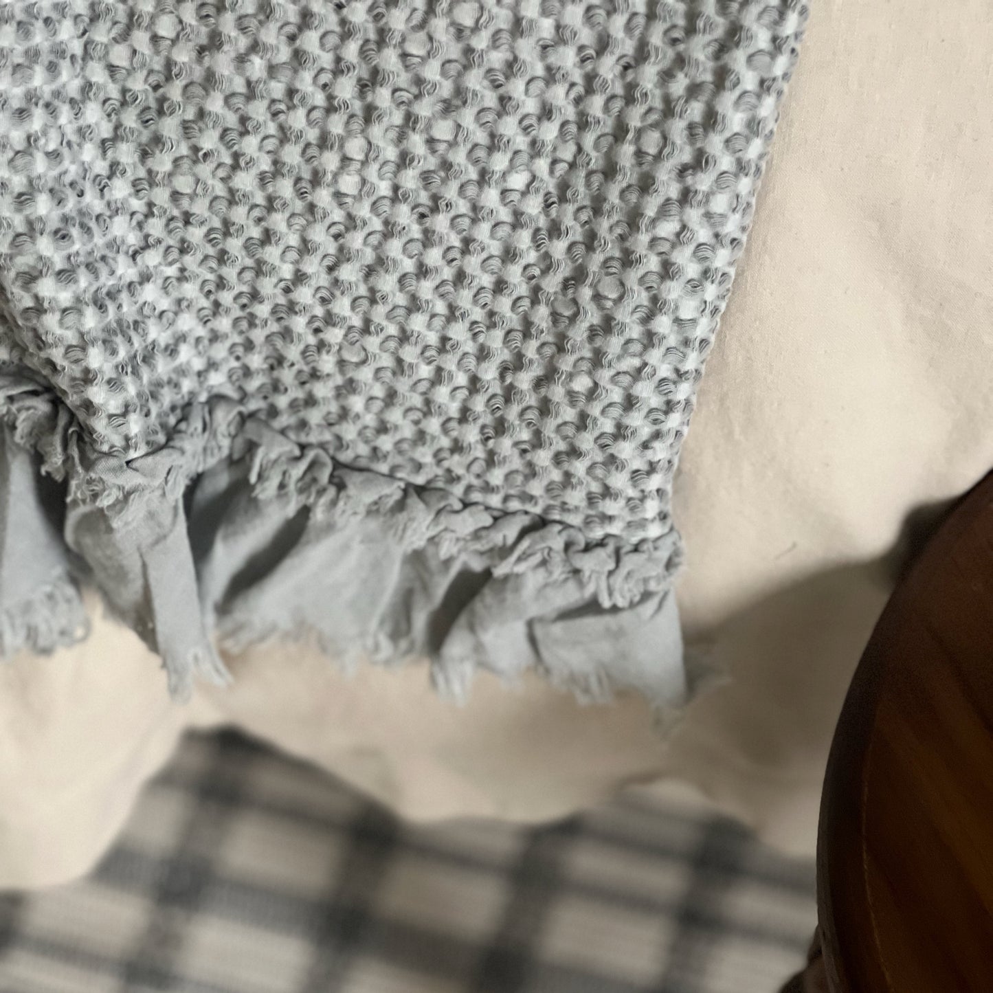 Waffle Throw Blanket | Grey