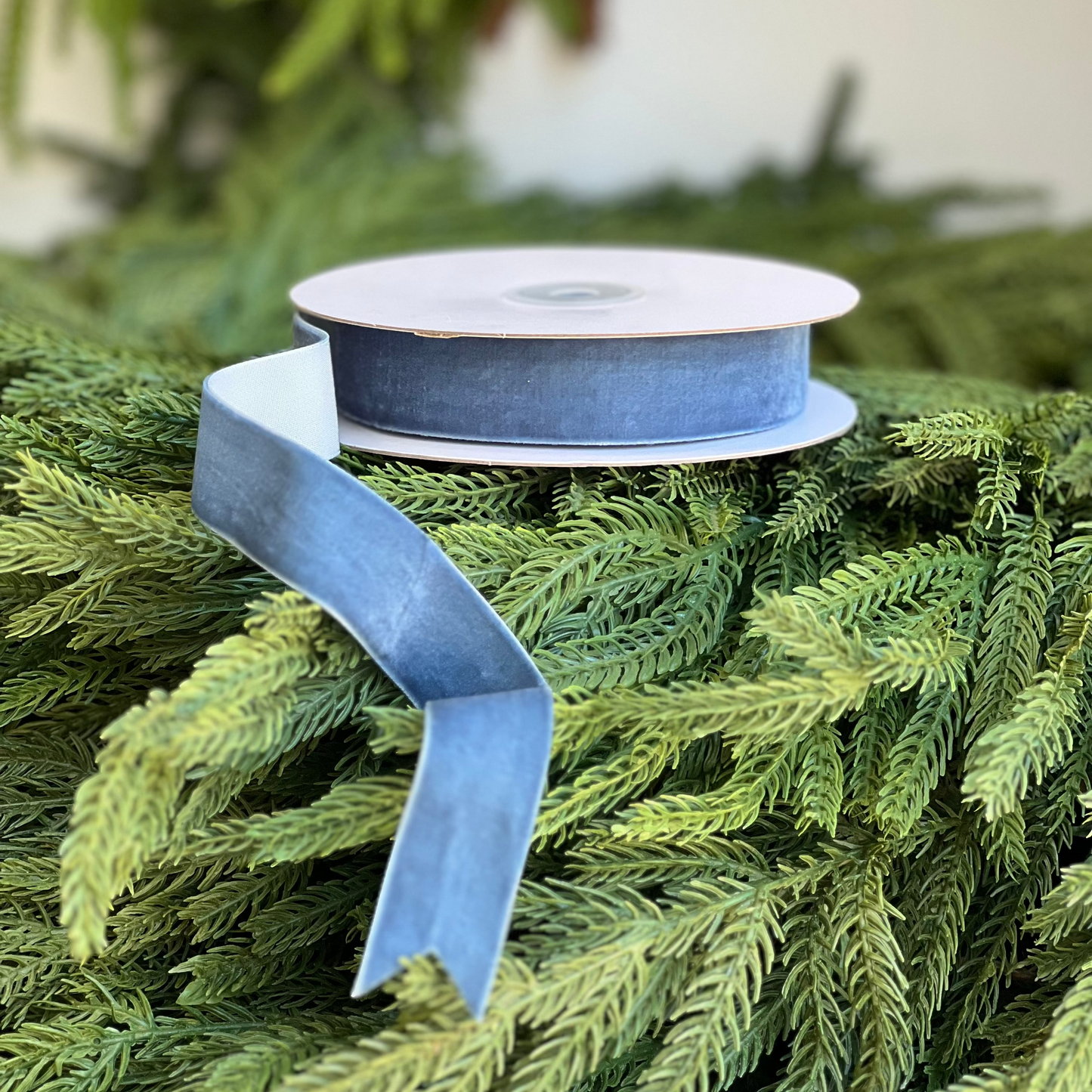 25mm Antique Blue Ribbon Roll