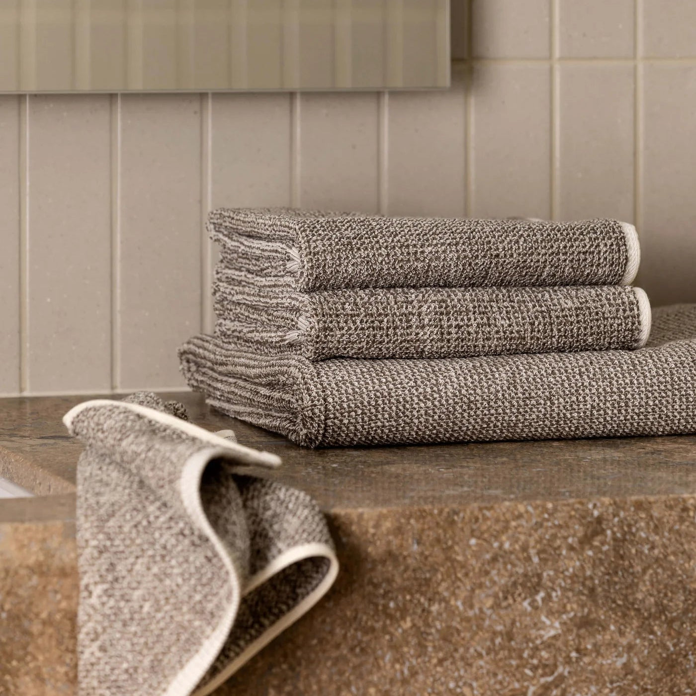Tweed Natural Towels