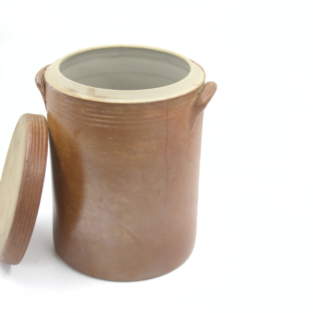Vintage XL French Lidded Confit Pot