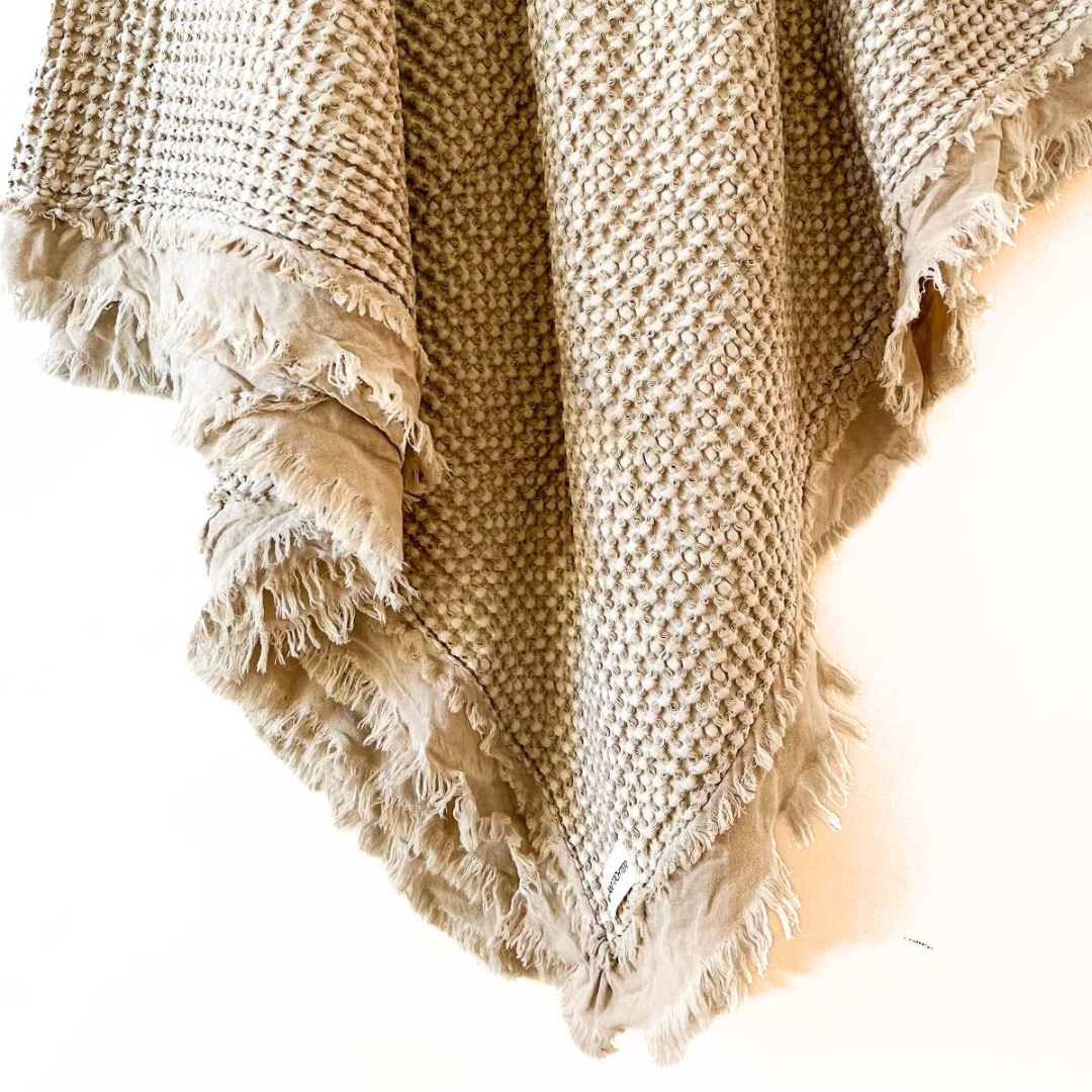 Waffle Throw Blanket | Natural