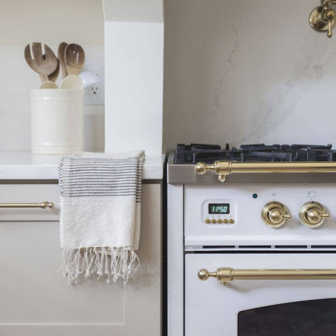 Riviera Striped Hand Towel | Charcoal