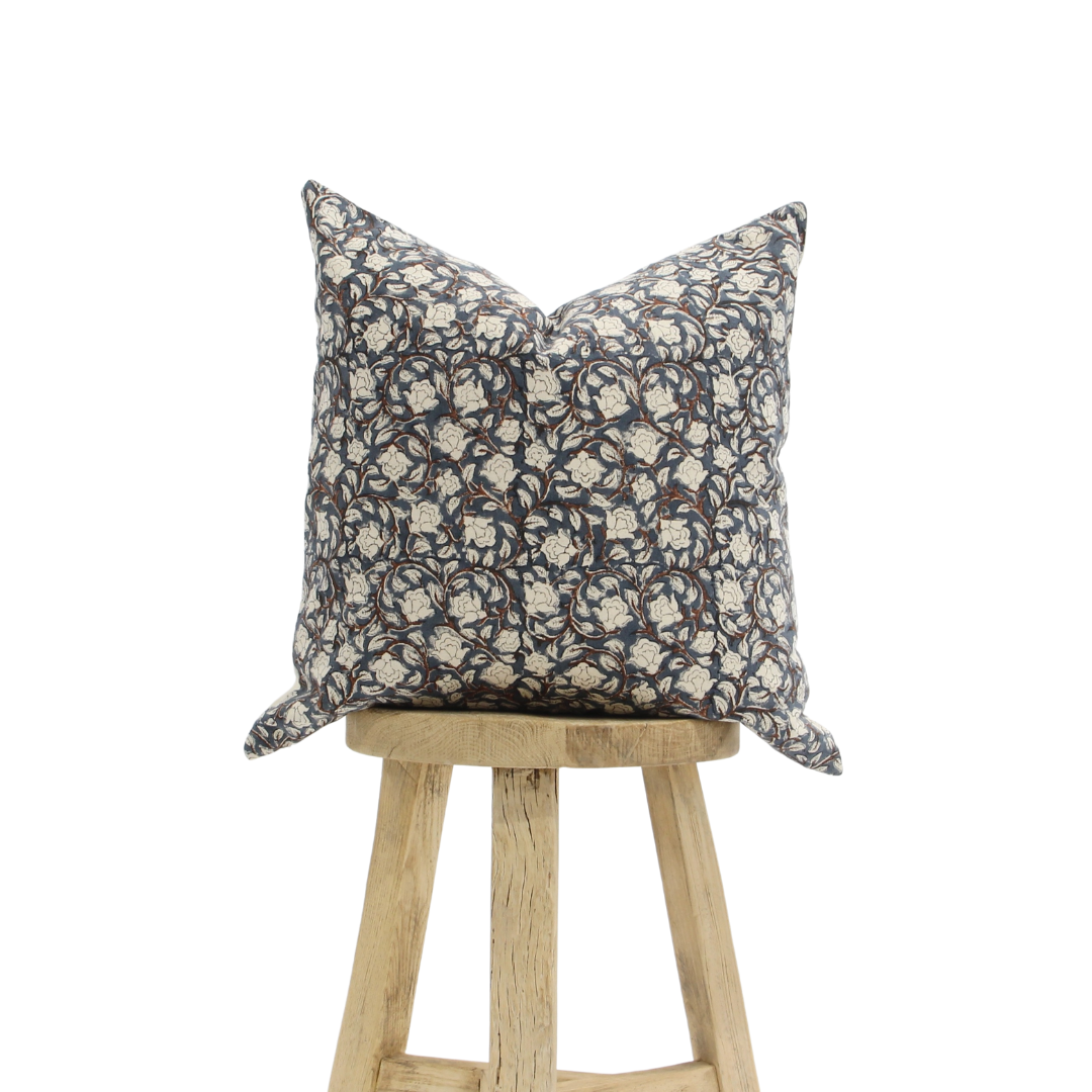 Rosemary Block Print Cushion