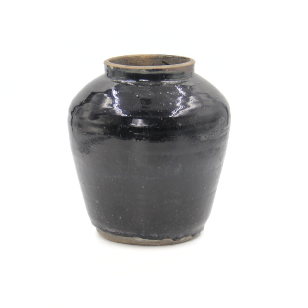 Obsidian-Glazed Shanxi Vase I
