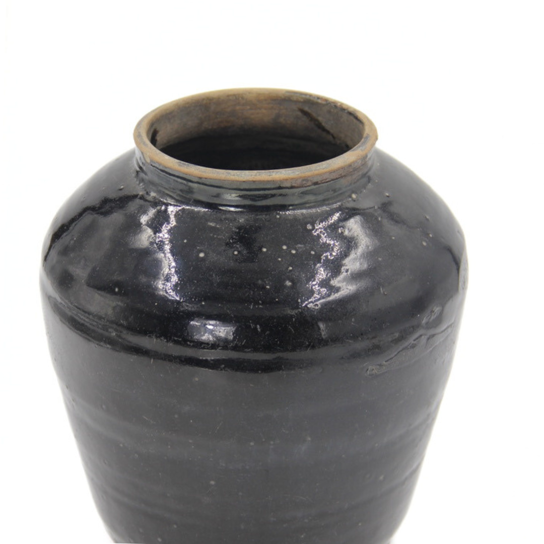 Obsidian-Glazed Shanxi Vase I