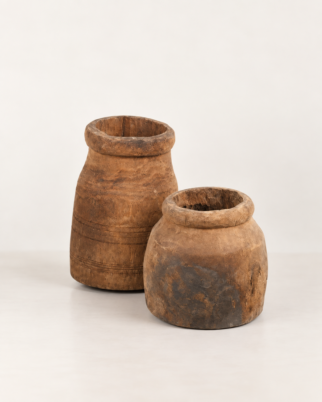 Vintage Mini Wooden Pot