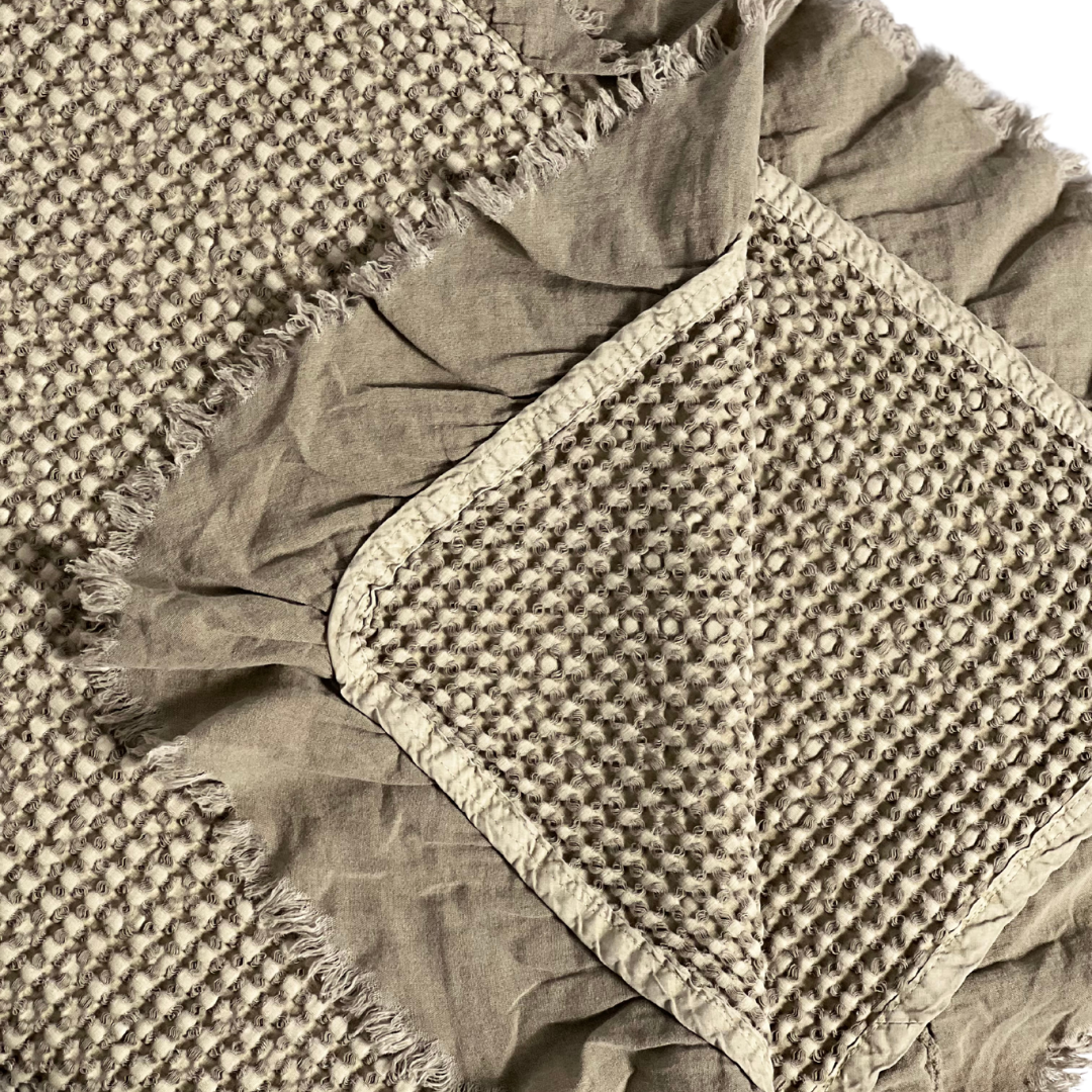 Waffle Throw Blanket | Khaki