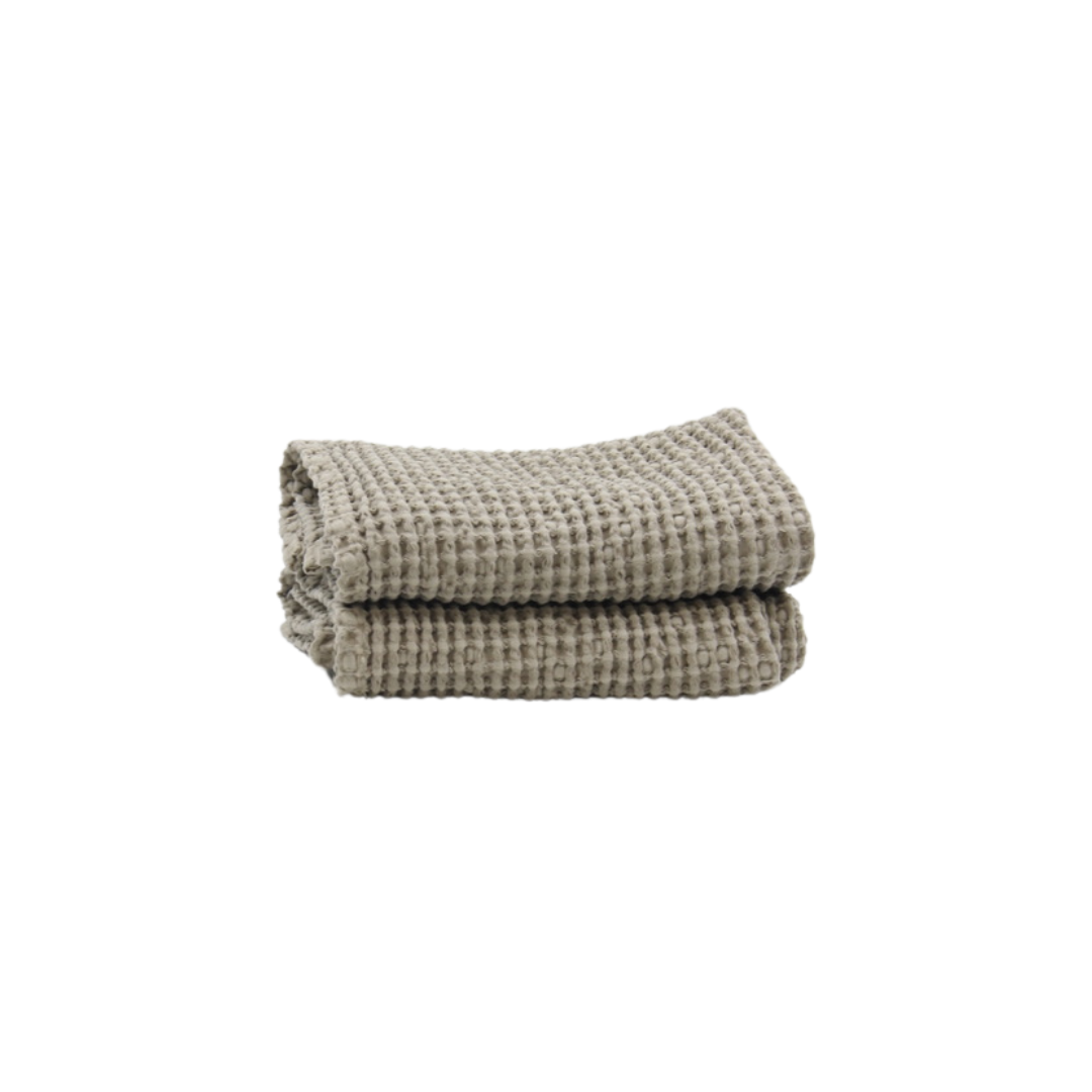 Organic Waffle Hand Towel - Mushroom