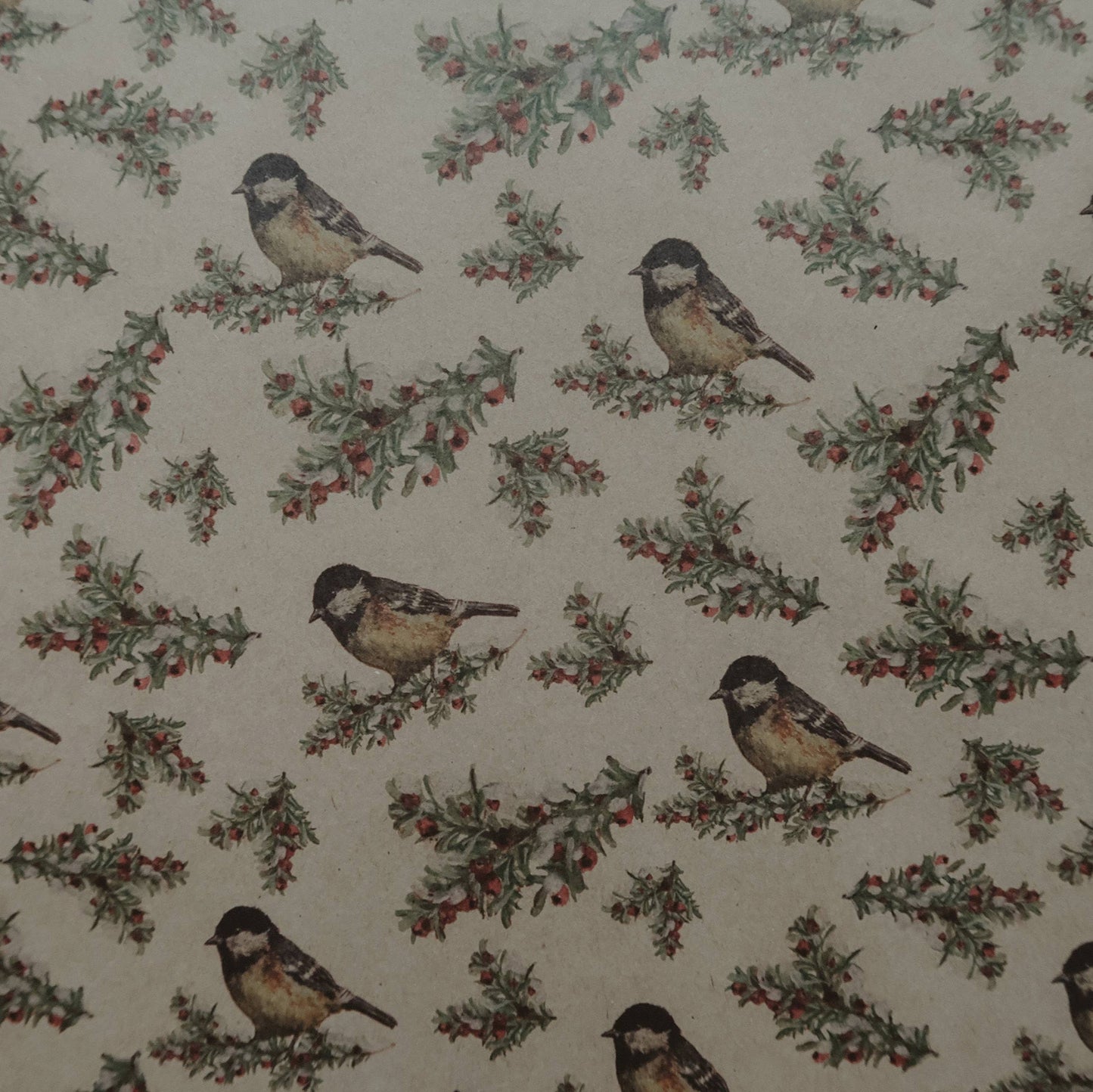 Songbird on Holly Wrapping Paper