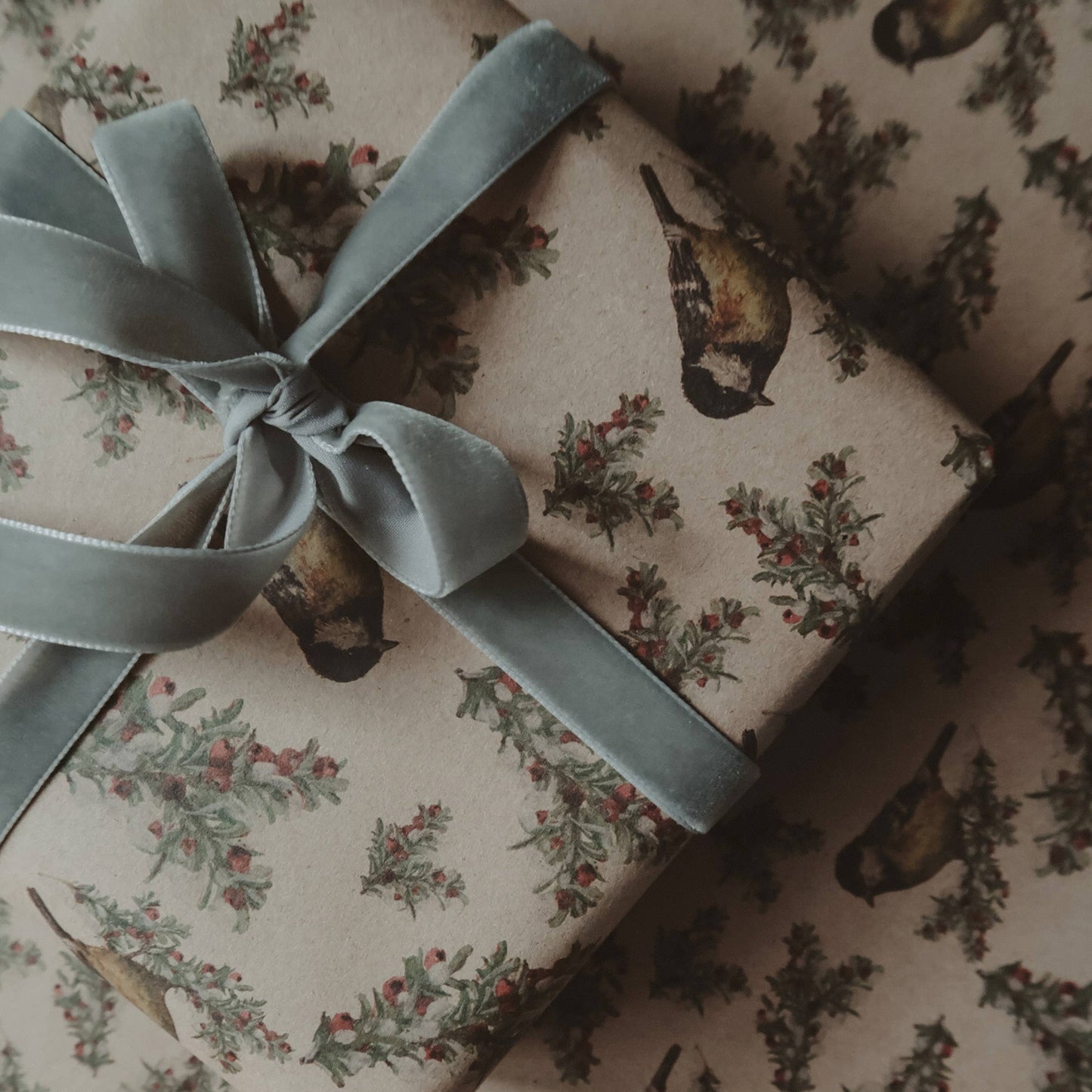 Songbird on Holly Wrapping Paper
