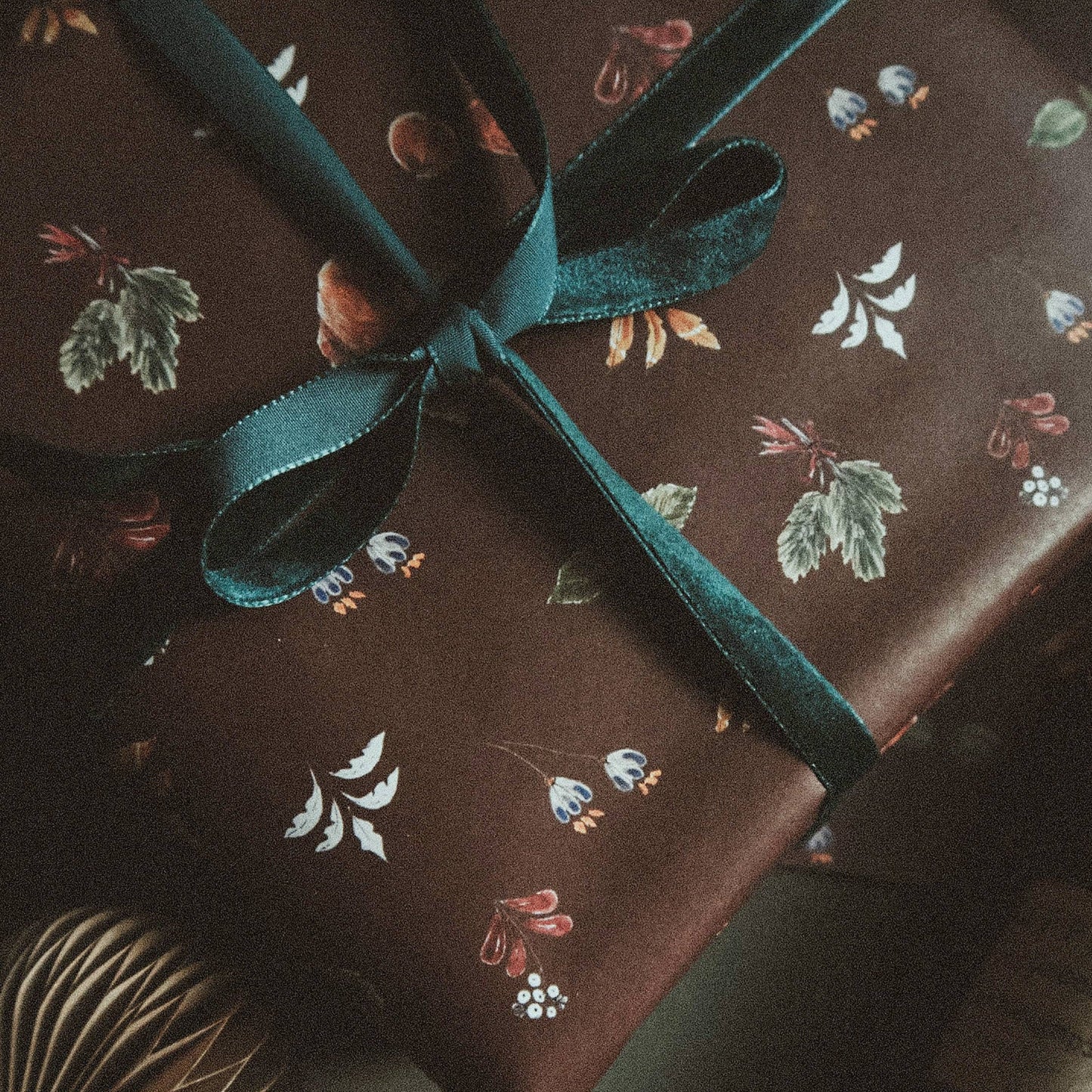Chocolate Brown Festive Wrapping Paper