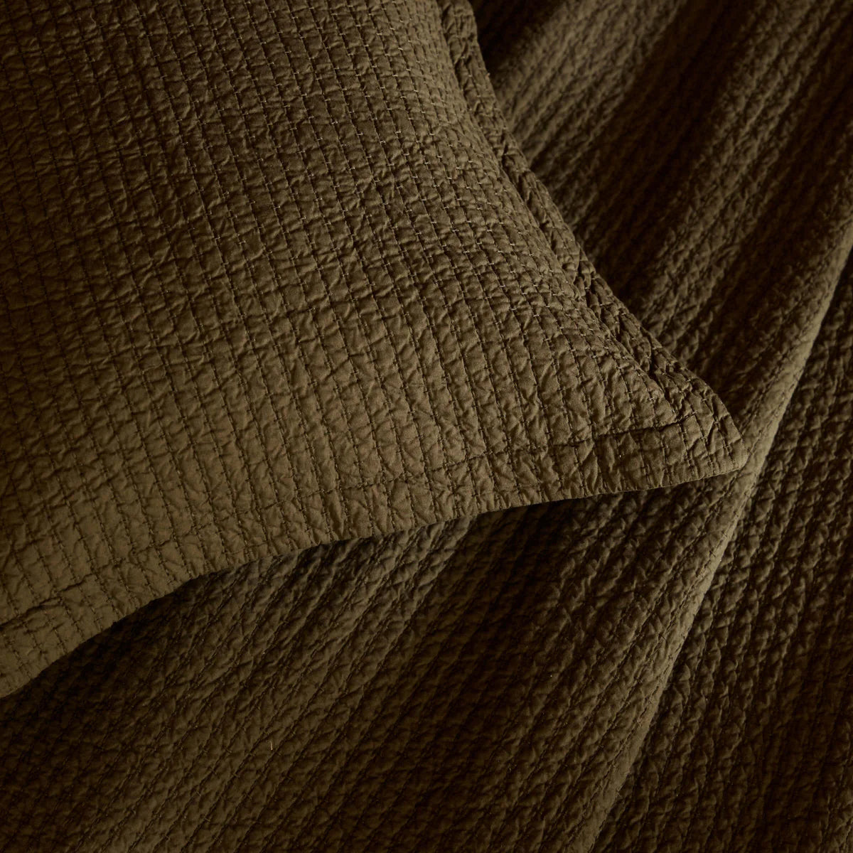 Aspen Pure Cotton Quilt | Deep Olive