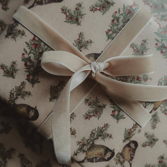 Songbird on Holly Wrapping Paper